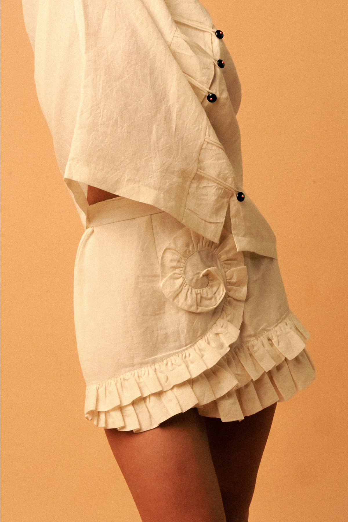 Ancient Spiral Skirt in 'Handloom Cotton Linen'
