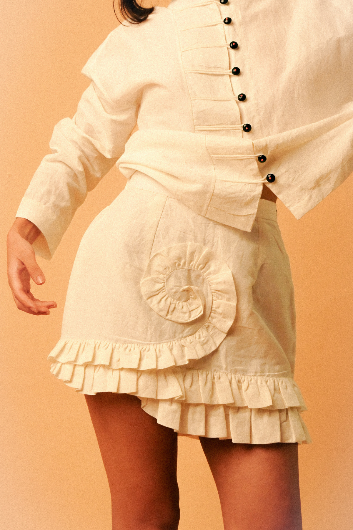 Cigar Blouse & Ancient Spiral Skirt Set