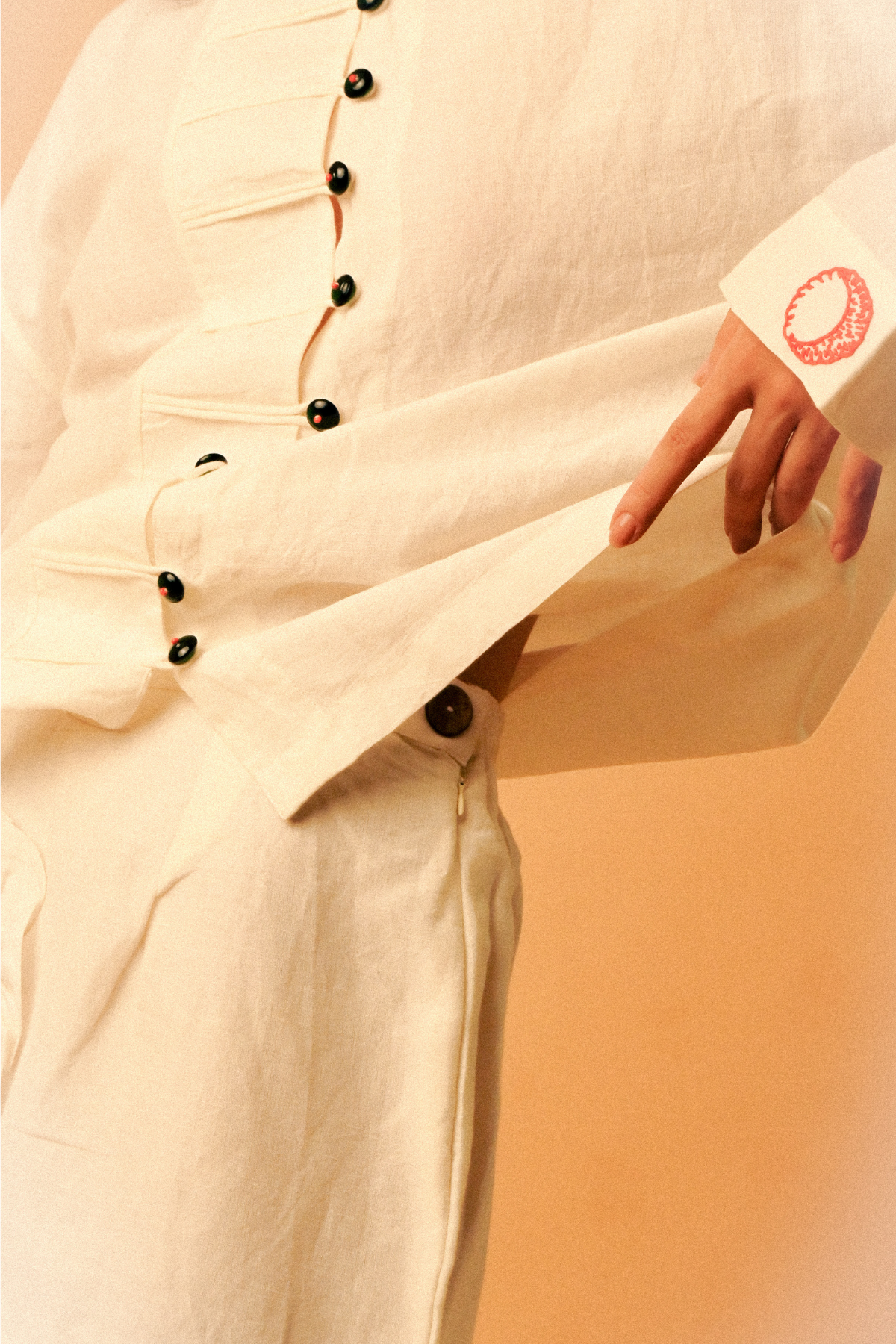 Ancient Spiral Skirt in 'Handloom Cotton Linen'