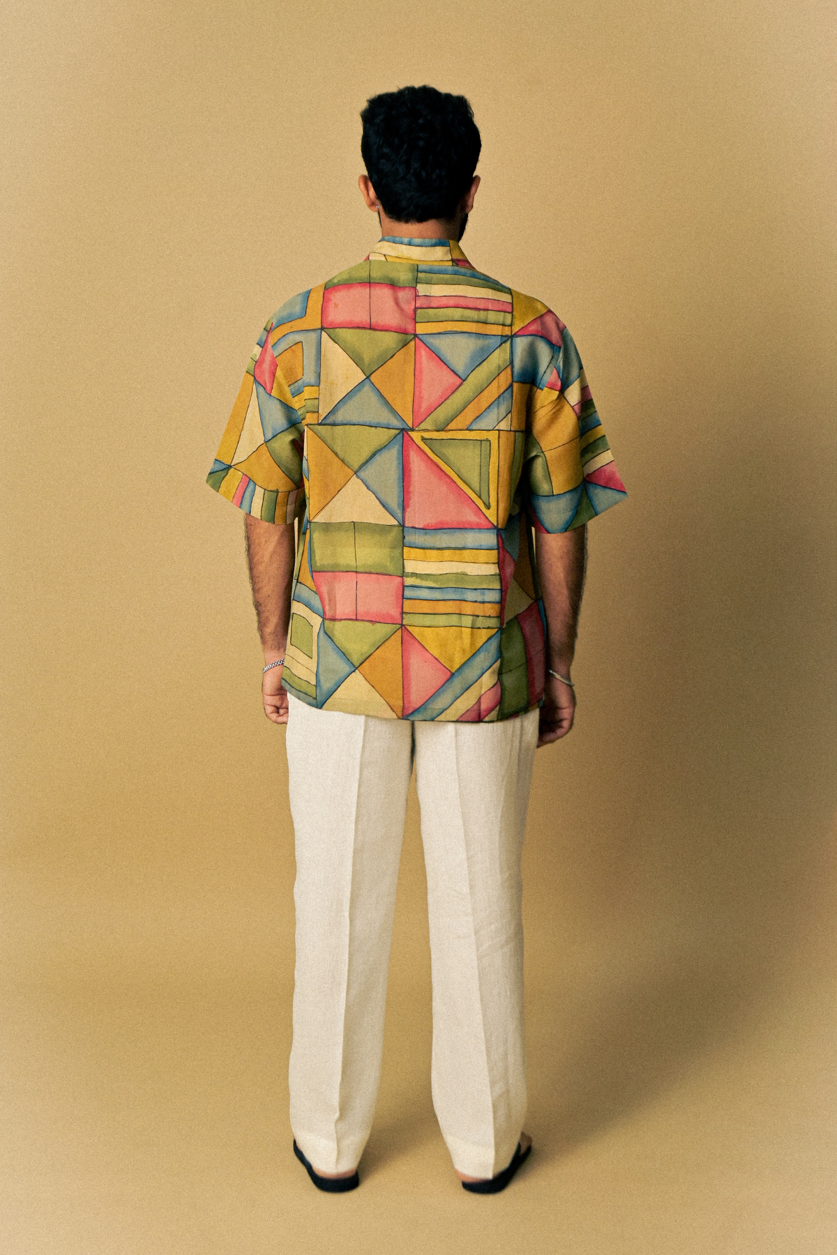Holiday Shirt – Tetris II Hand-Painted 'Kalamkari'