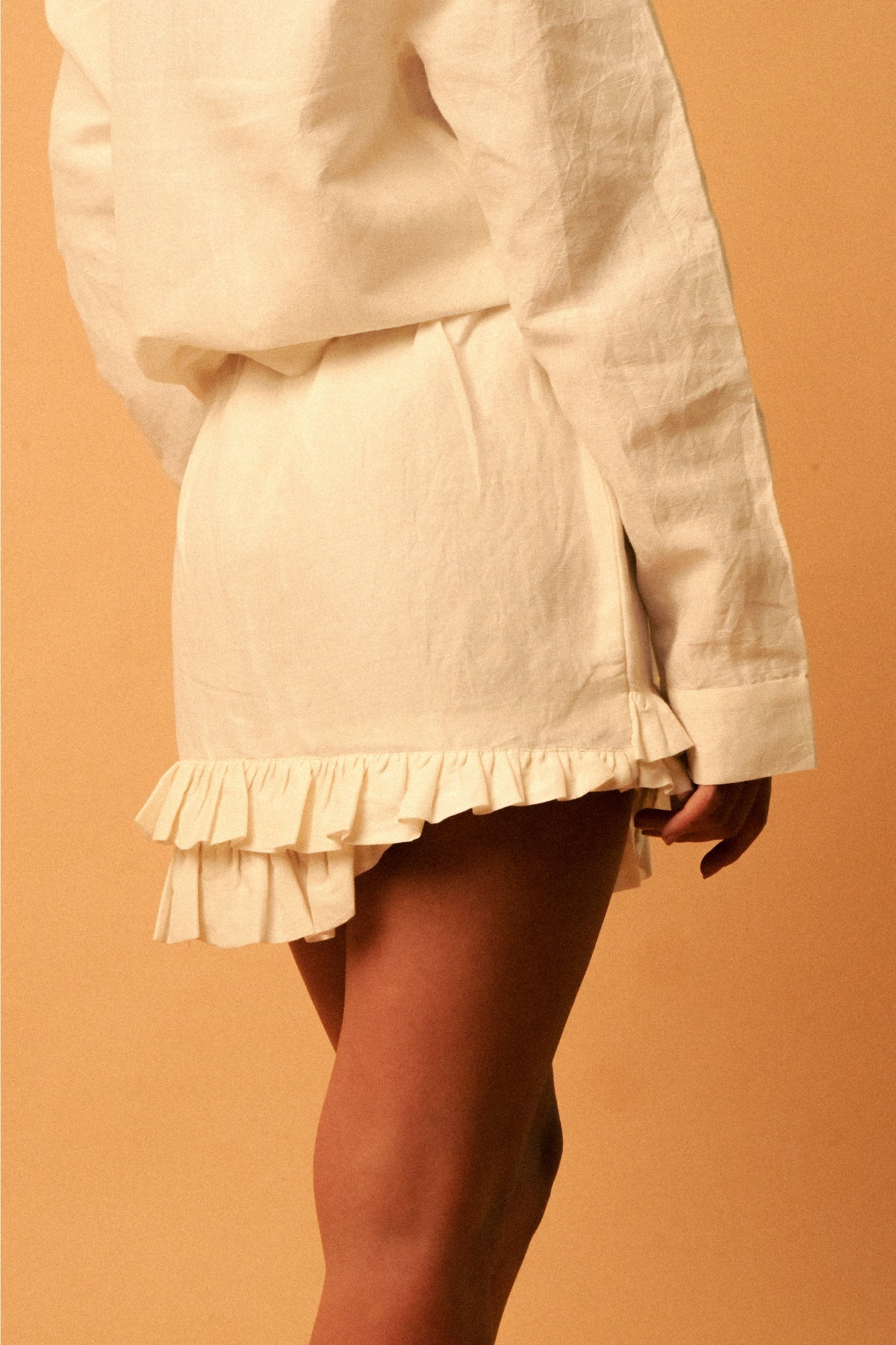 Ancient Spiral Skirt in 'Handloom Cotton Linen'
