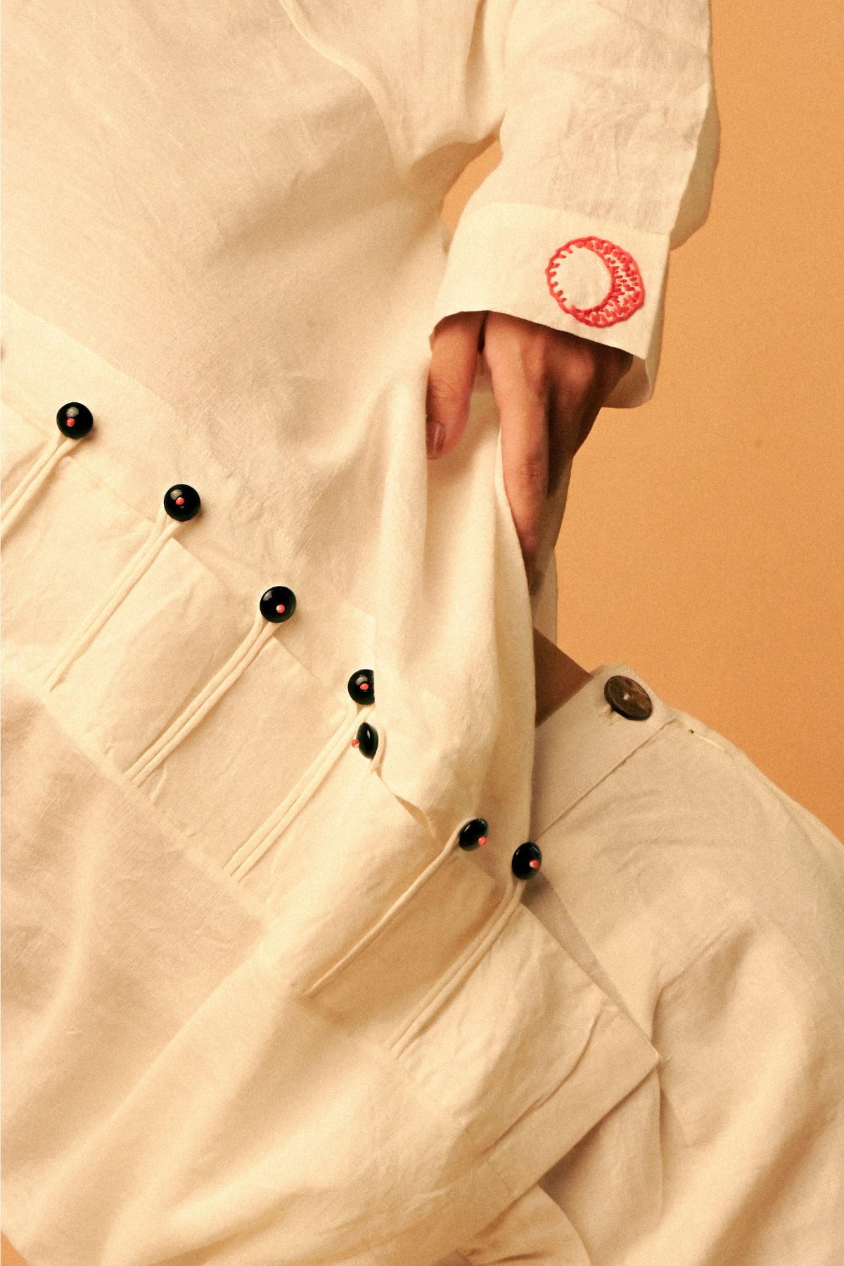 Ancient Spiral Skirt in 'Handloom Cotton Linen'