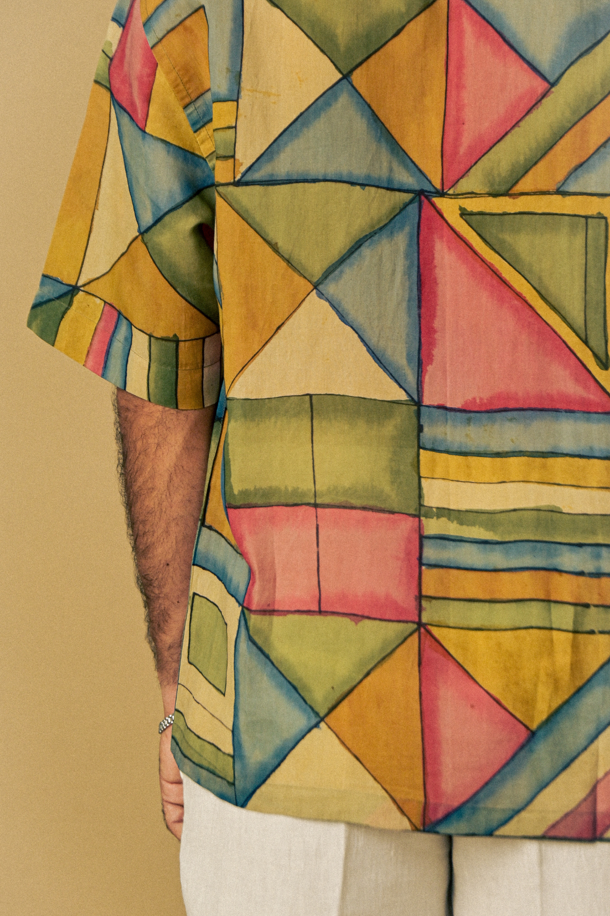 Holiday Shirt – Tetris II Hand-Painted 'Kalamkari'