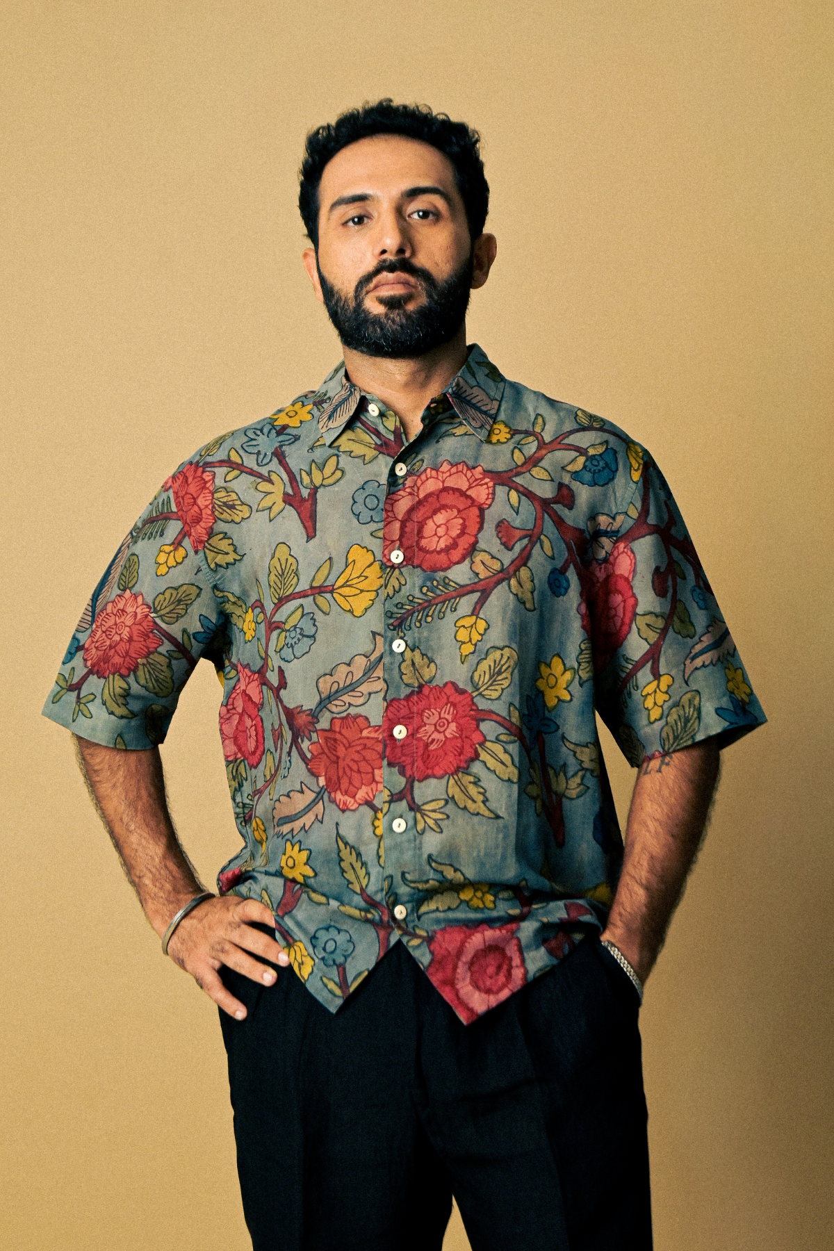 Holiday Shirt – Twilight Bazaar Hand-Painted 'Kalamkari'