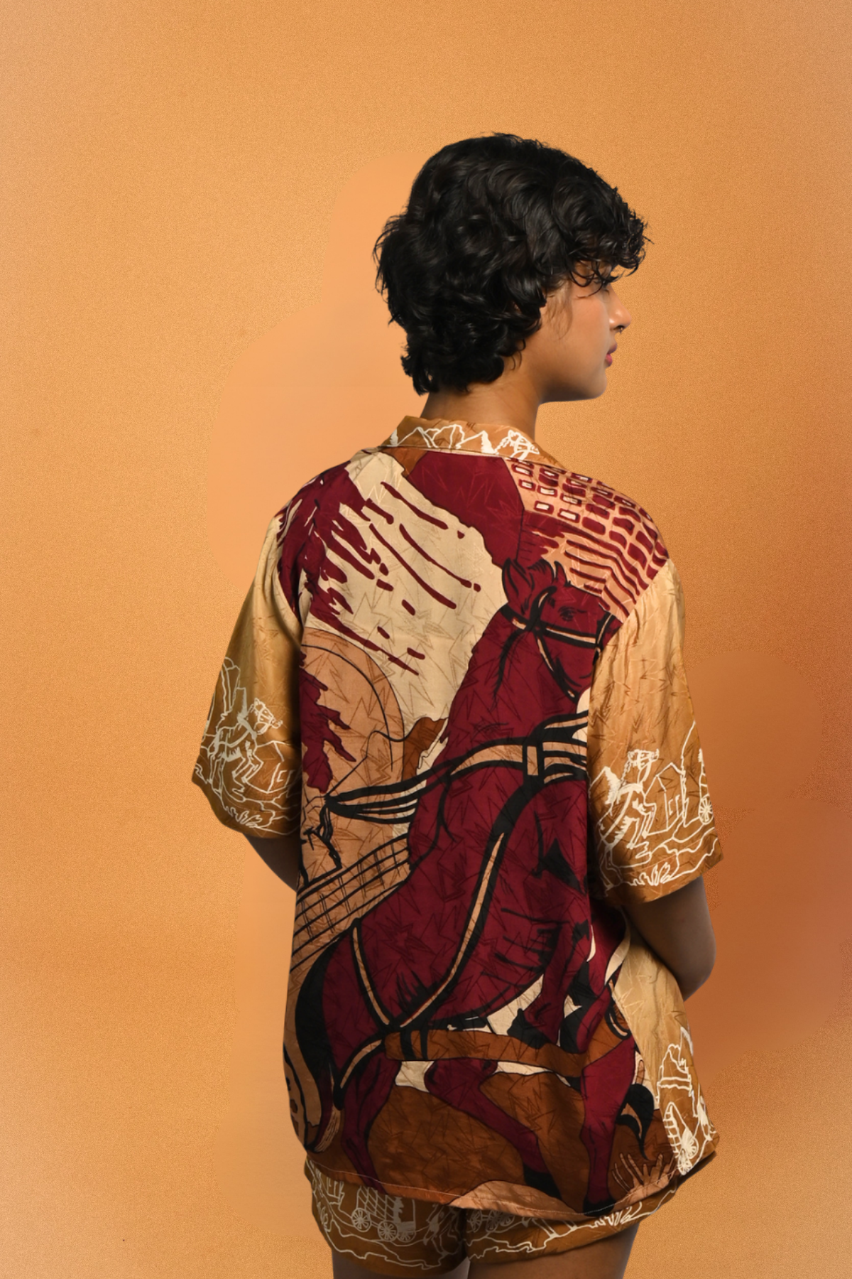 Sari Crepe Upcycled Co-Ord Set