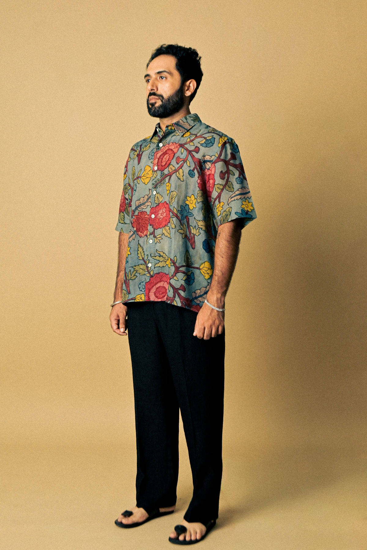 Holiday Shirt – Twilight Bazaar Hand-Painted 'Kalamkari'