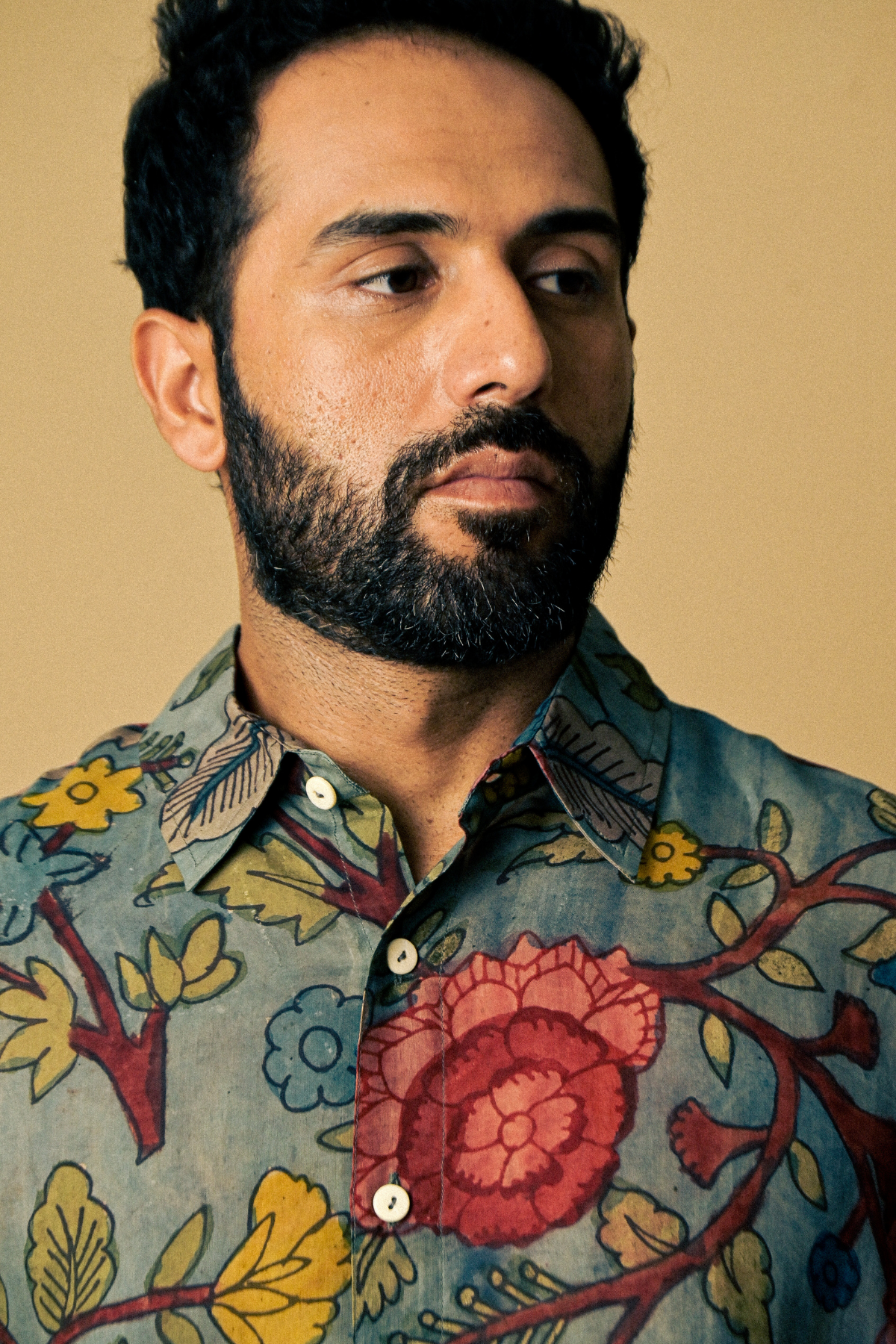Holiday Shirt – Twilight Bazaar Hand-Painted 'Kalamkari'