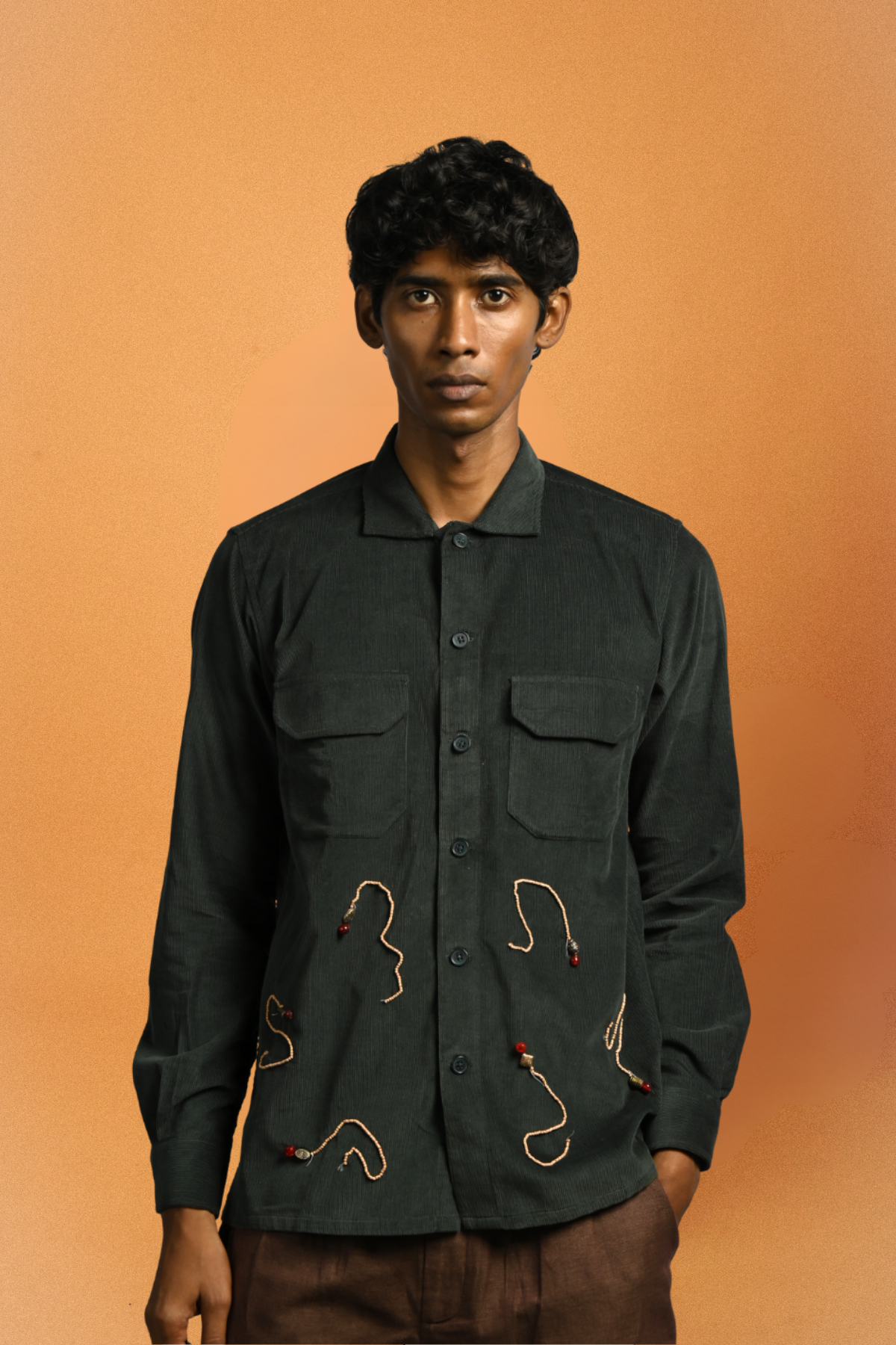 Karma Shirt III – Corduroy Upcycled: One-size