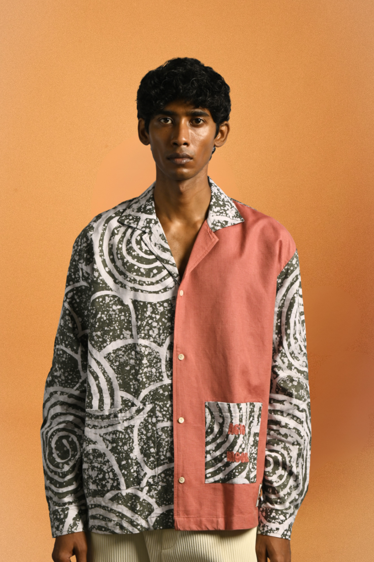 Earth Shirt – African Batik & Linen I: One-size