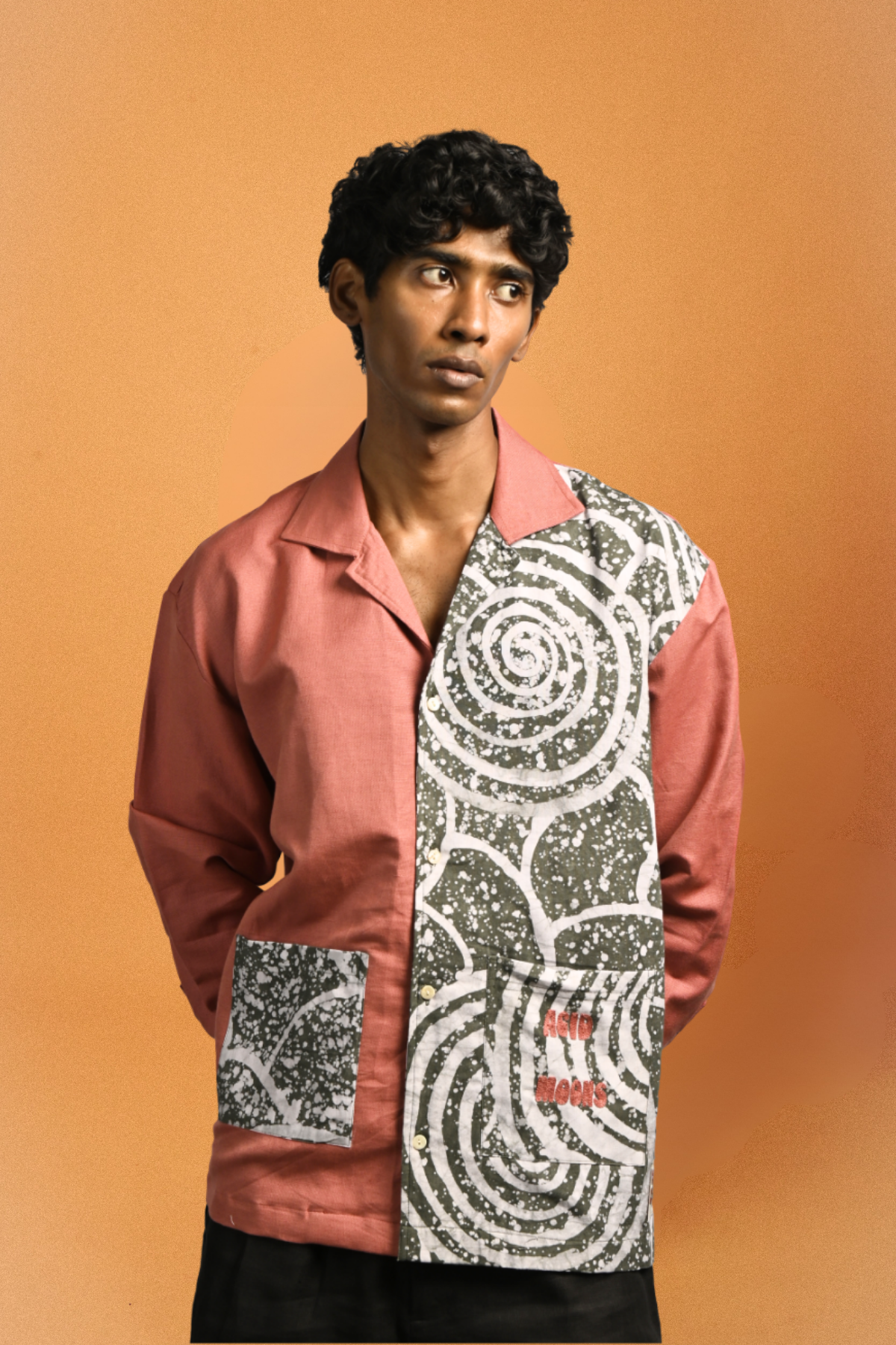 Earth Shirt – African Batik & Linen II: One-size