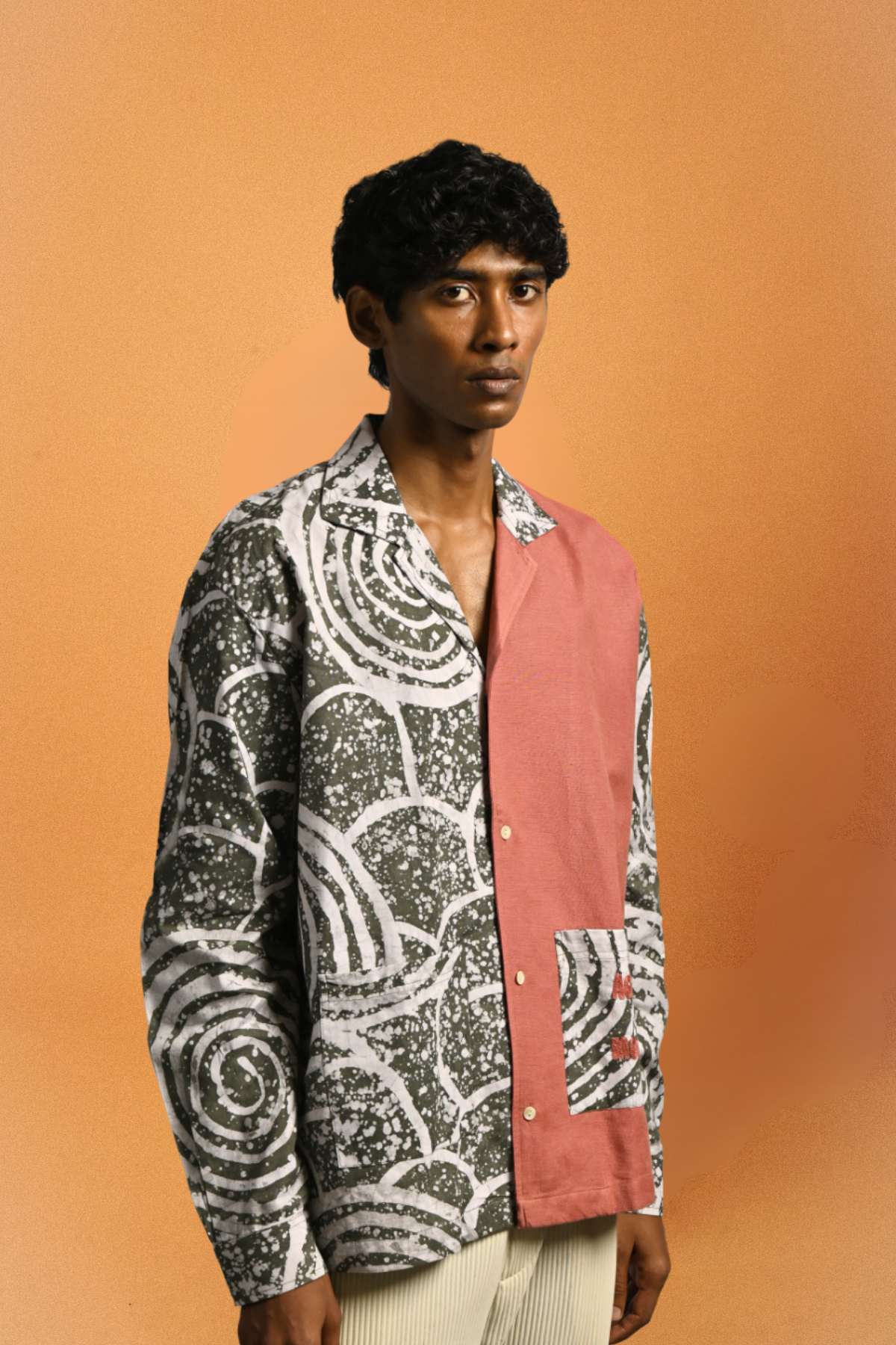Earth Shirt – African Batik & Linen I: One-size