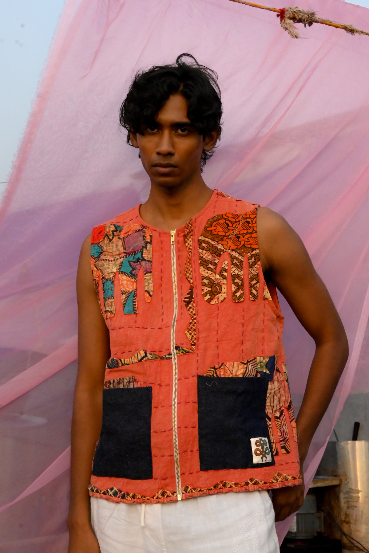 Forest Vest – Tusker in 'Kantha, Appliqué & Denim'