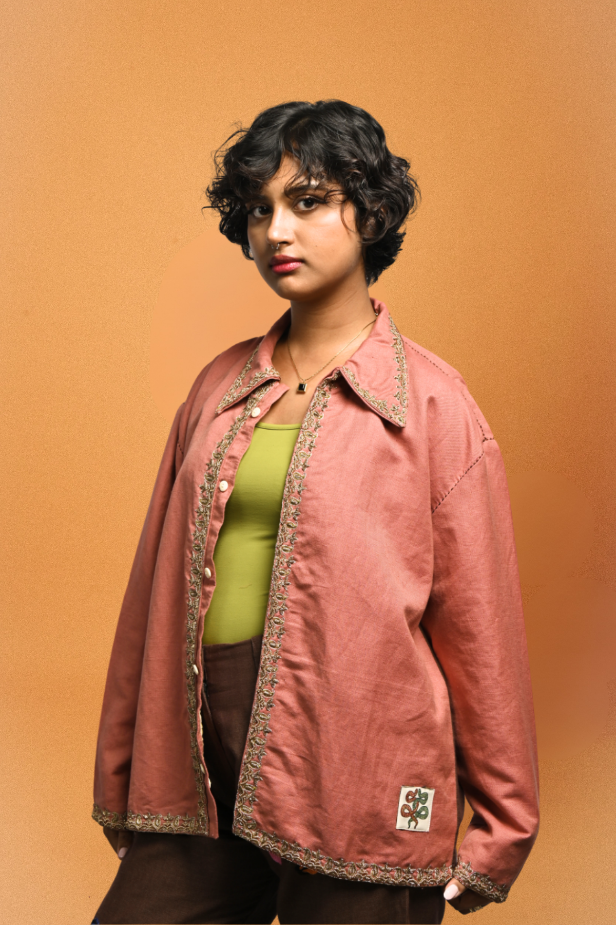Meditation Jacket – Celebratory in Zari & Linen