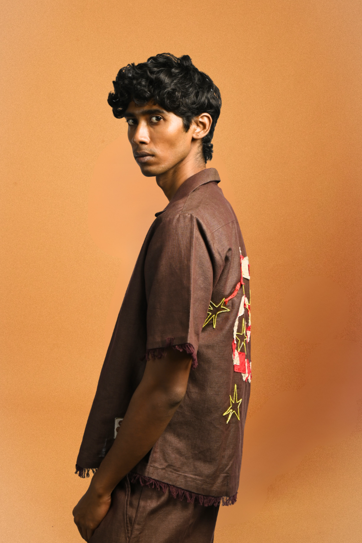 Naag Shirt – Linen, Appliqué & Cut-Dana Embroidery