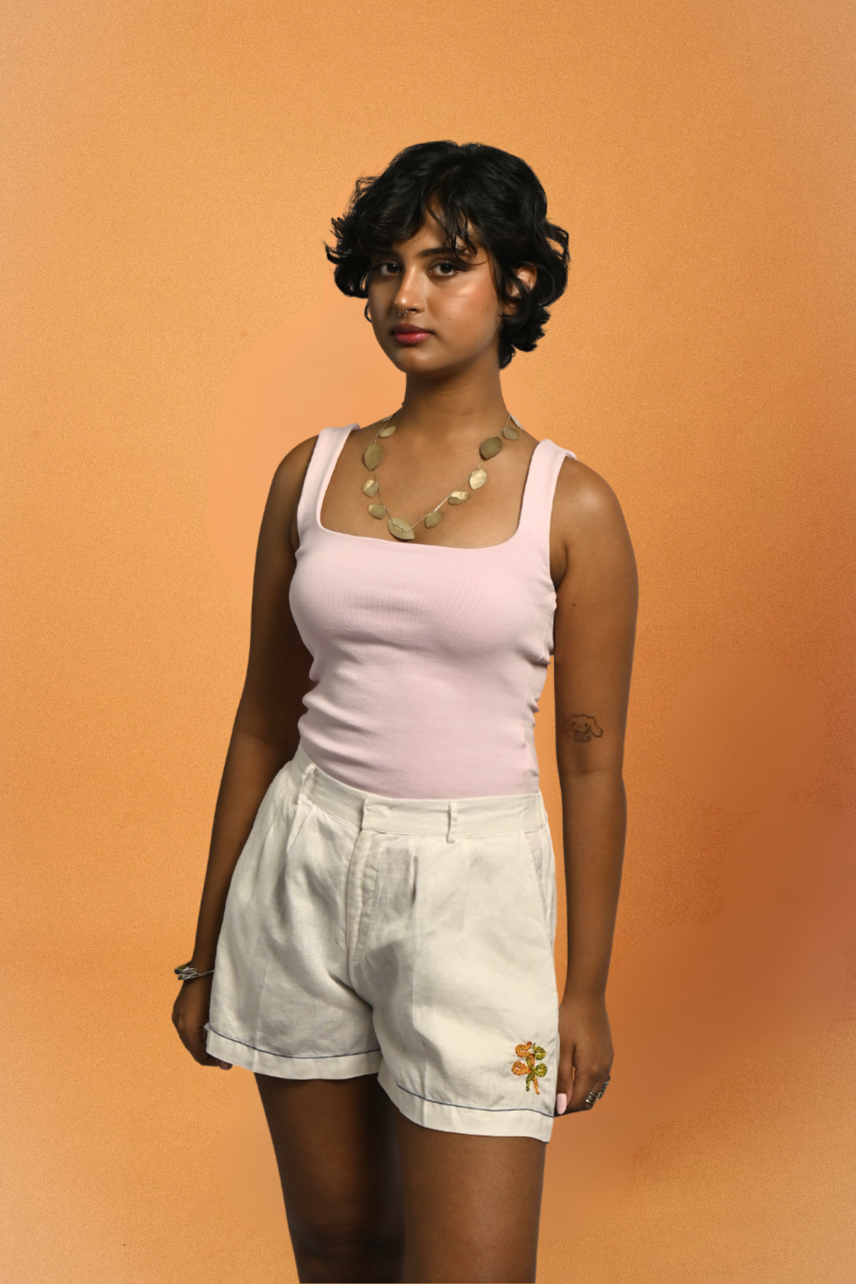 Taj Shirt & Napa Shorts Set - White