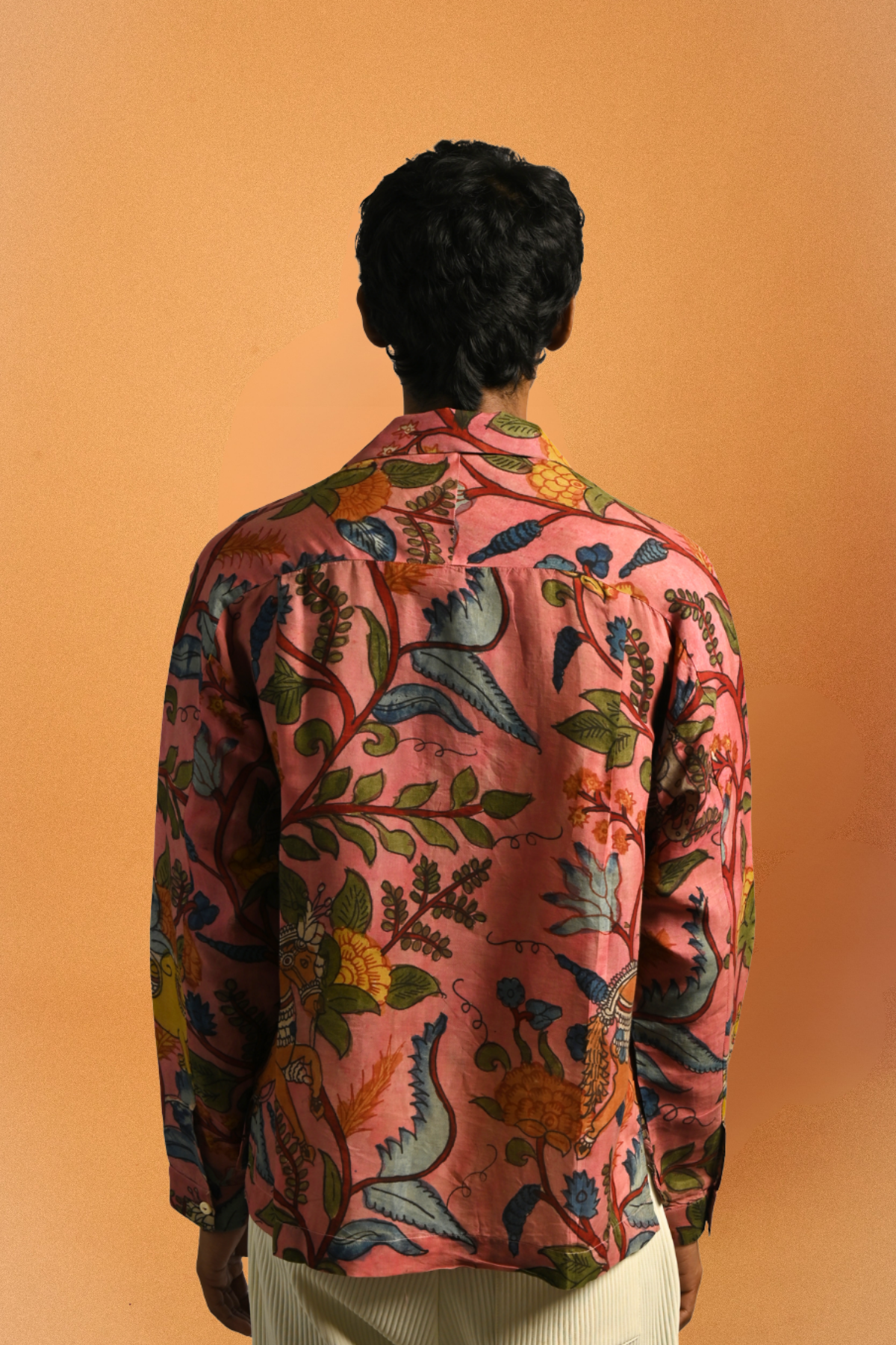 Amber Shirt - Jaisalmer Blush in Kalamkari