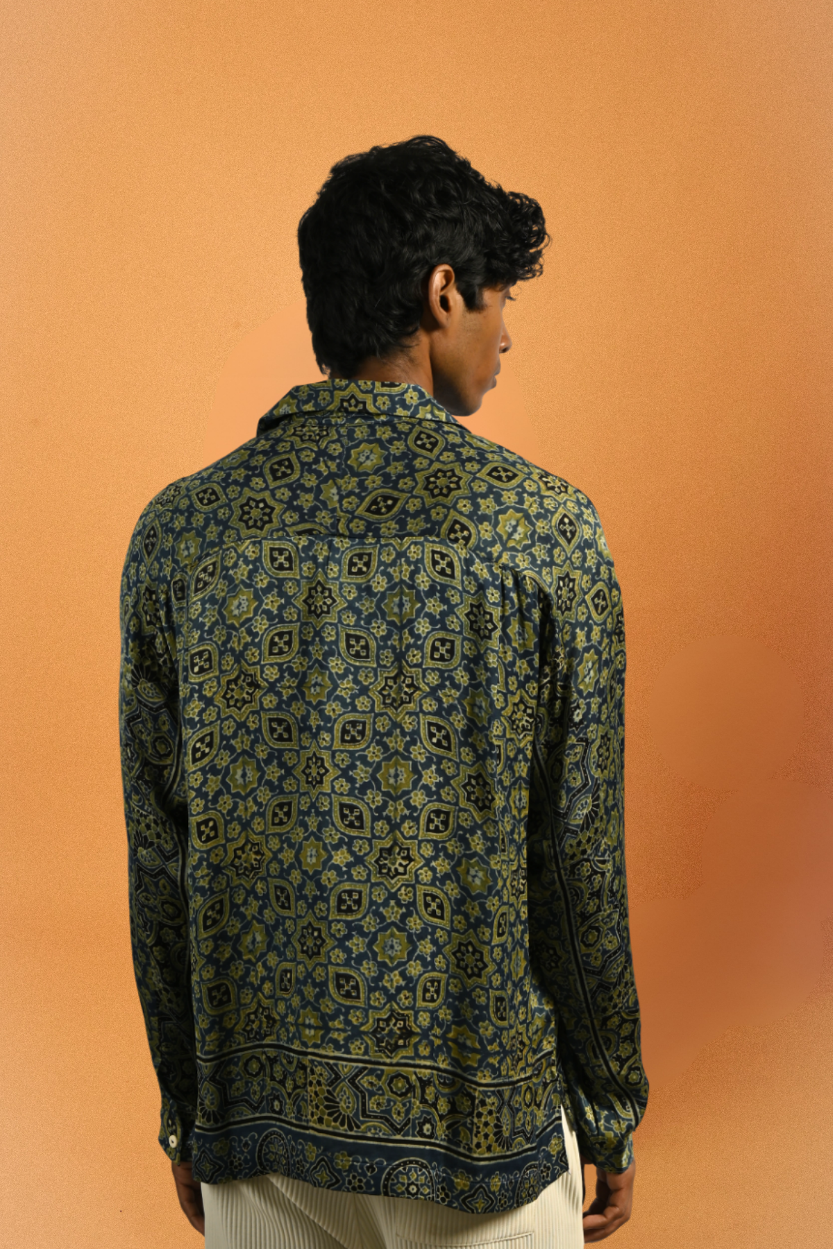 Amber Shirt - Indigo Dreams in Ajrakh