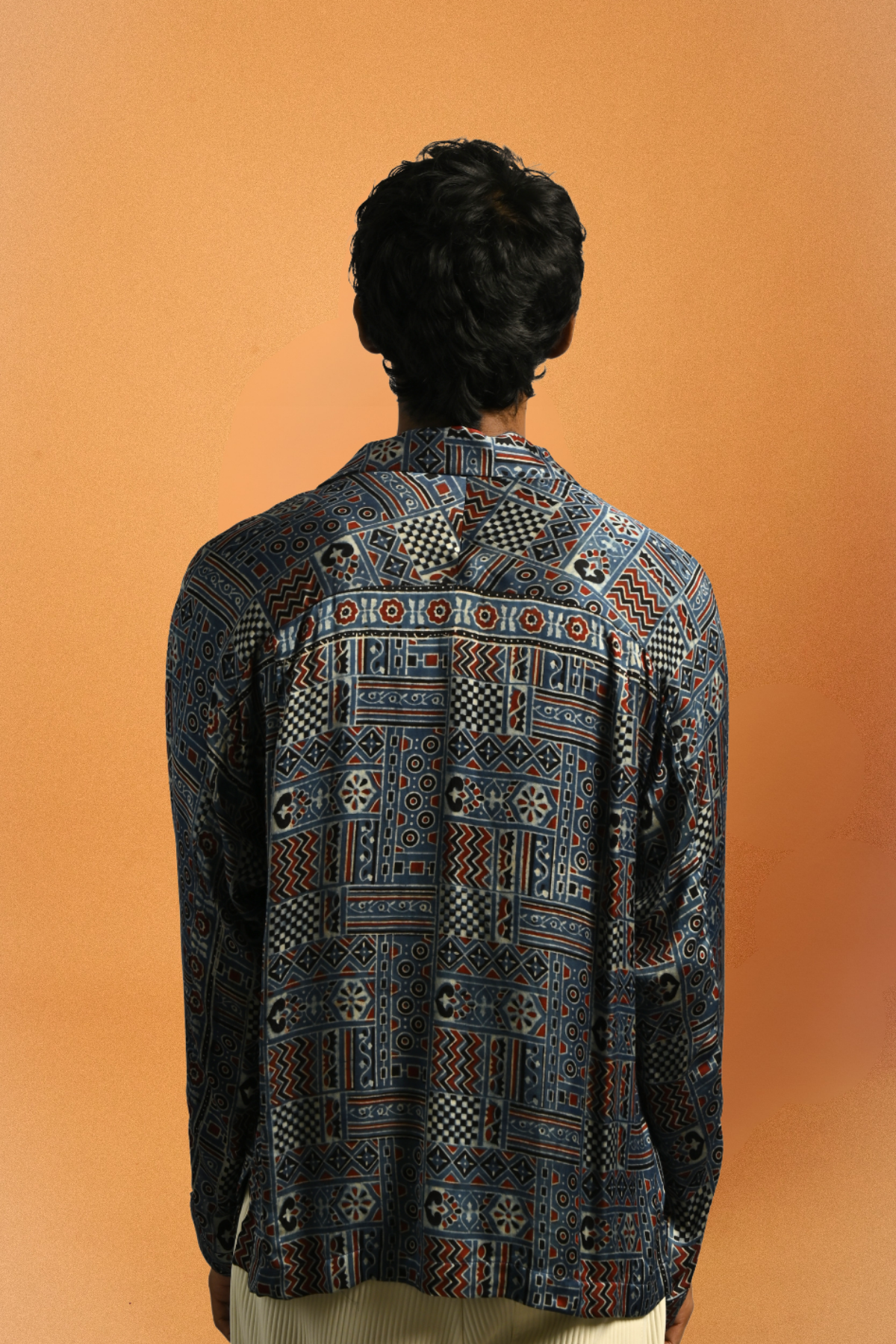 Amber Shirt - Desert Rain in Ajrakh