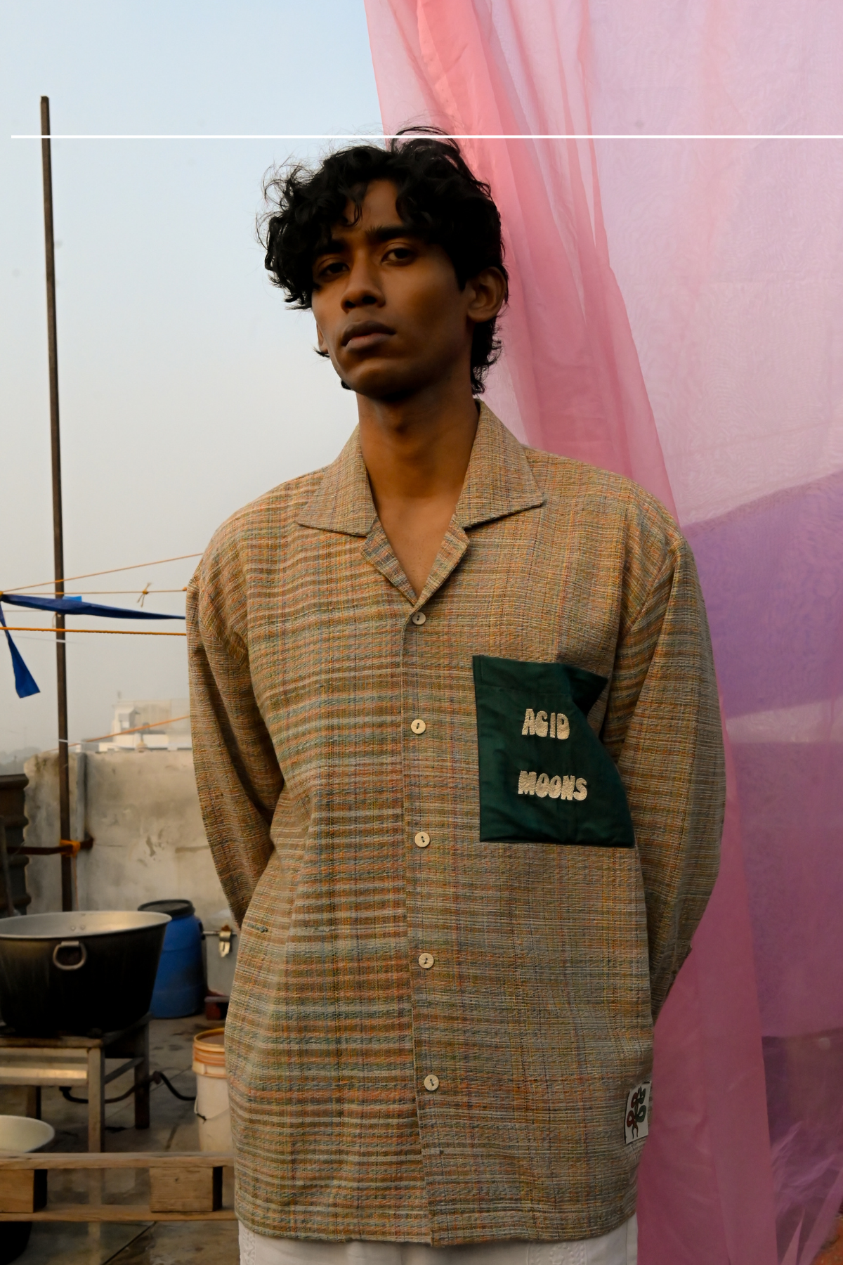 Earth Shirt – Multicolored Handwoven in 'Khadi'