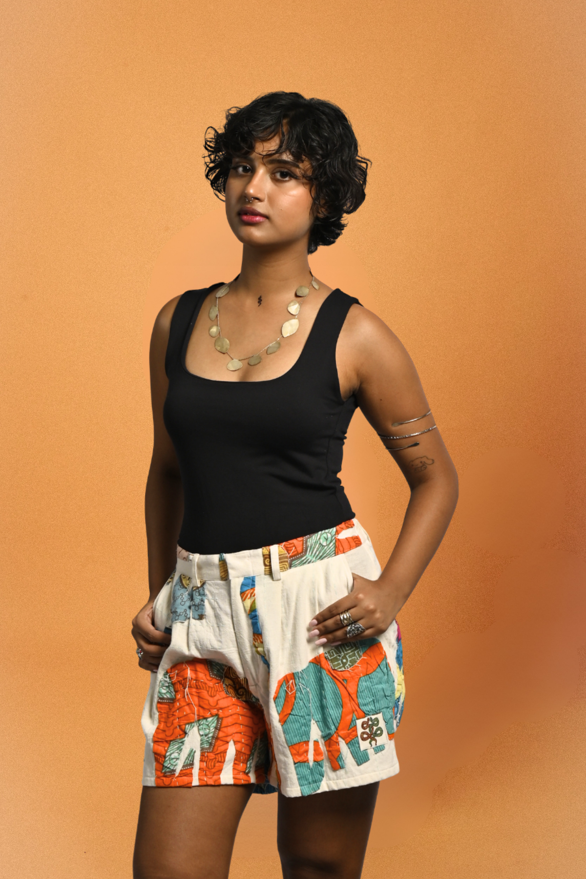 Tusker 'Kantha Appliqué' Shorts
