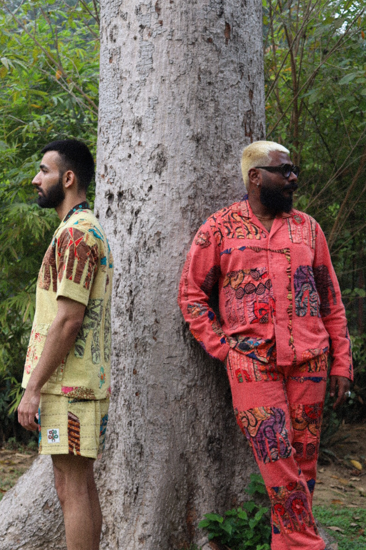 Earth Jacket – Tusker in 'Kantha Appliqué'