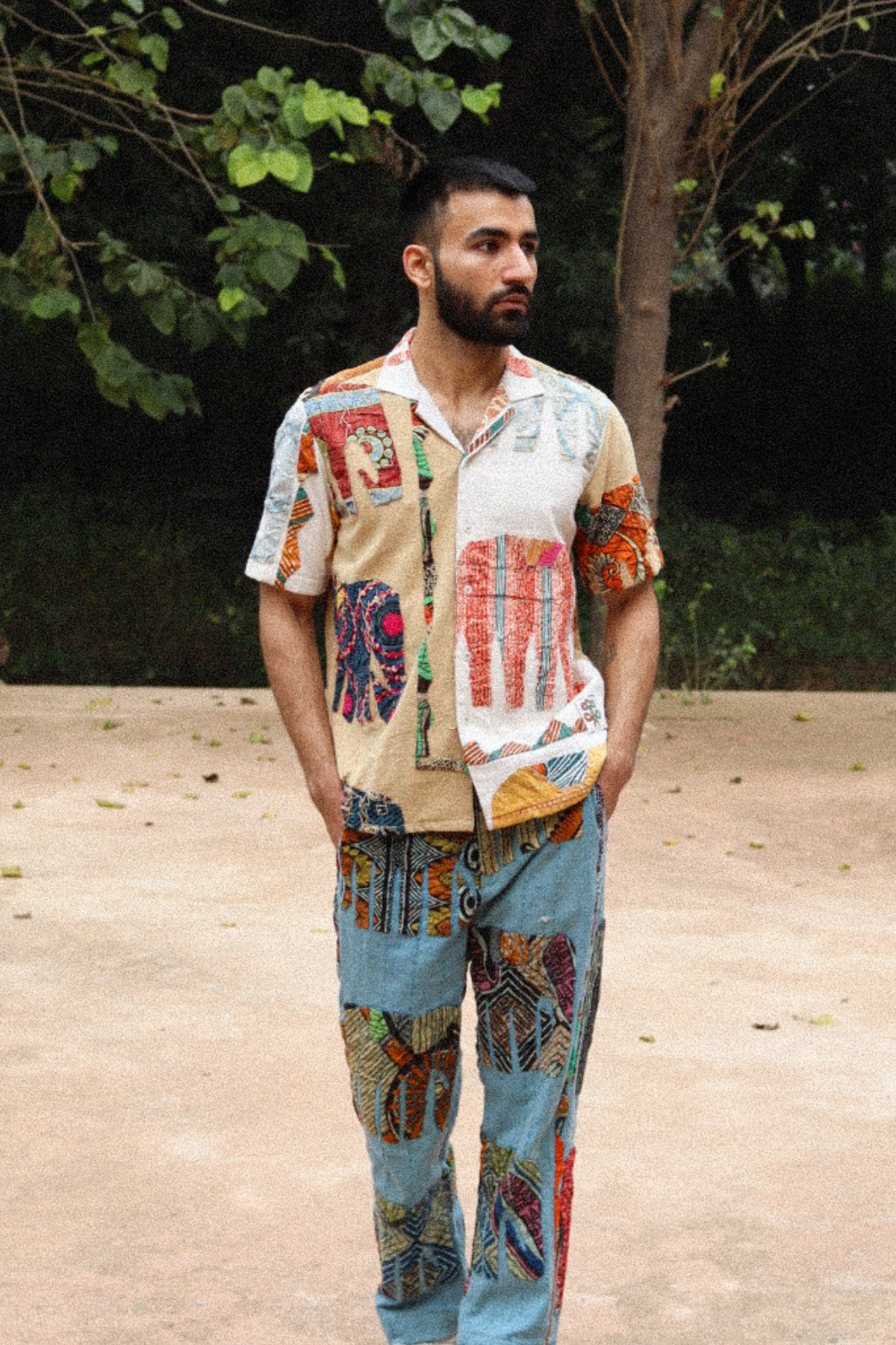 Lover Pants – Tusker in 'Kantha Appliqué'