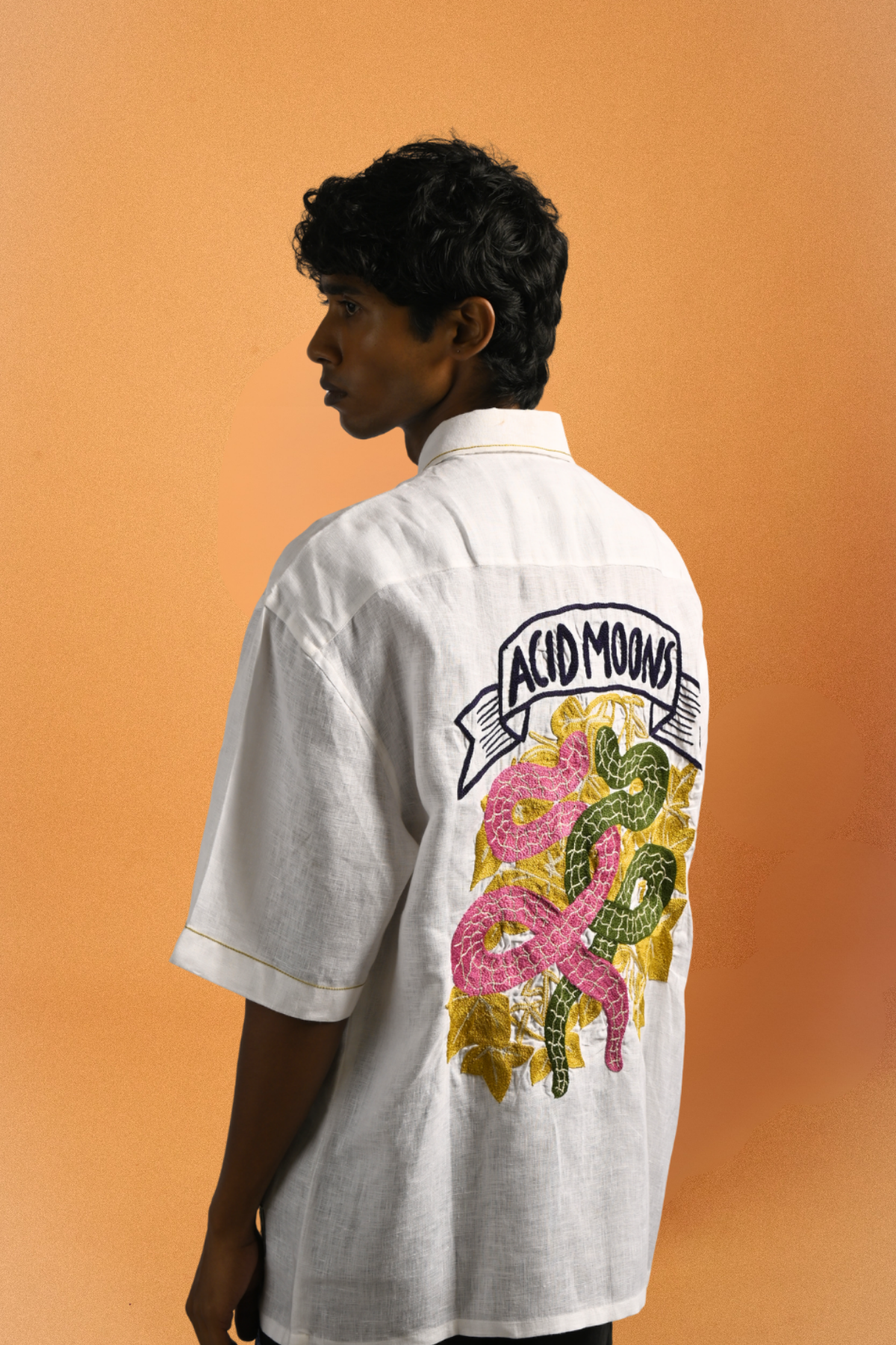 Naag Shirt –  Kundalini Aari Embroidery in 'Linen'