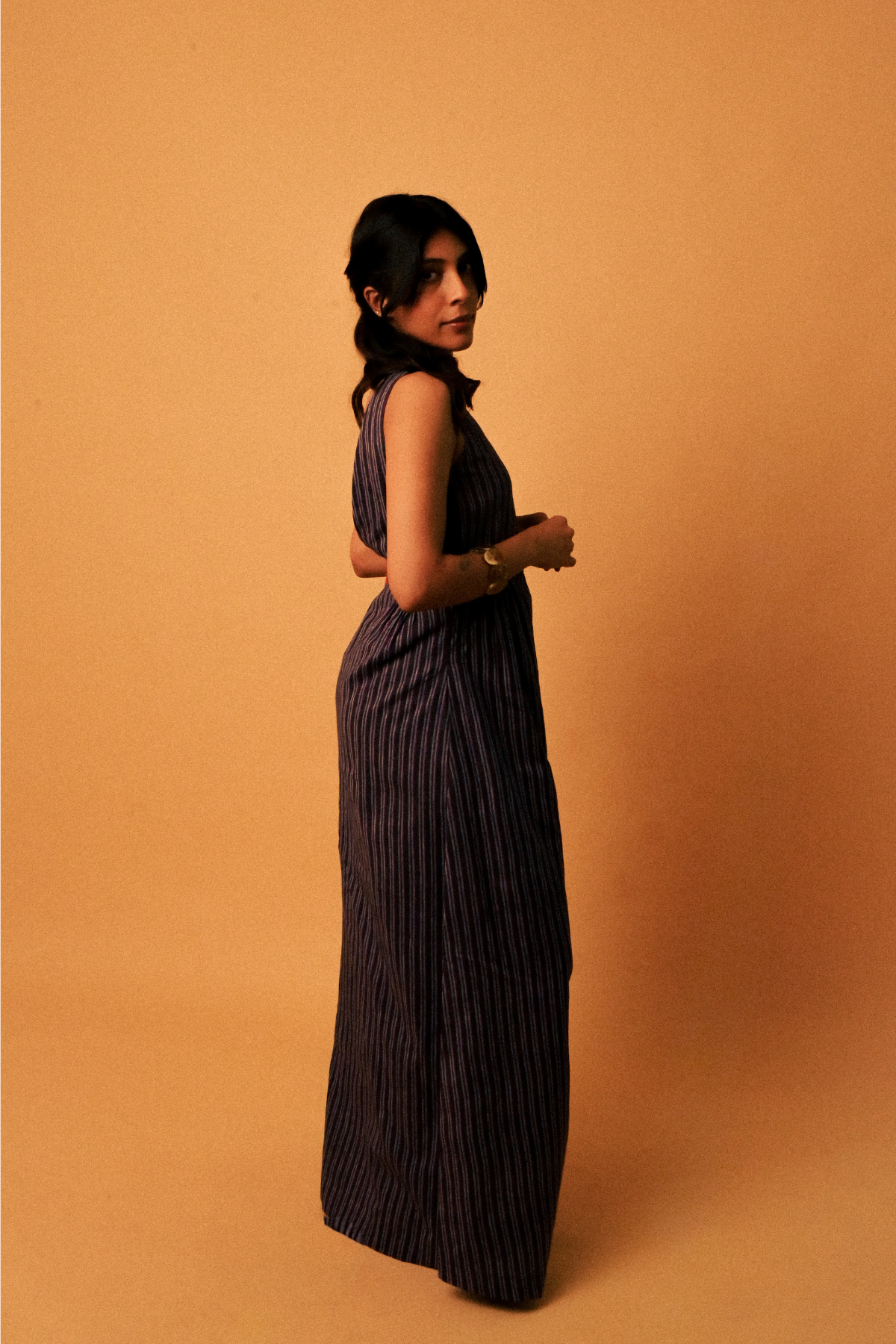 Oracle 'Purple' Dress in 'Khadi Muslin'