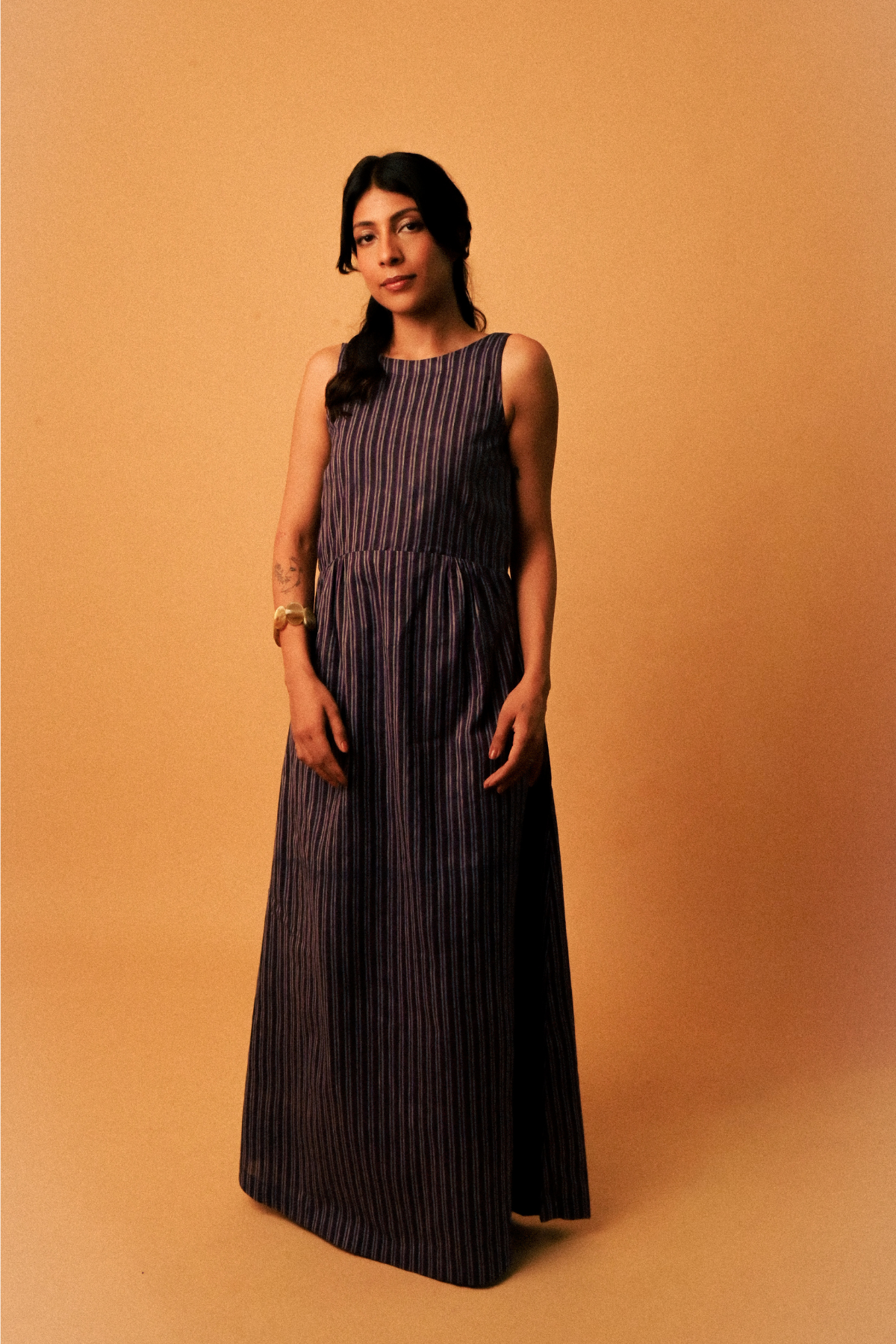 Oracle 'Purple' Dress in 'Khadi Muslin'