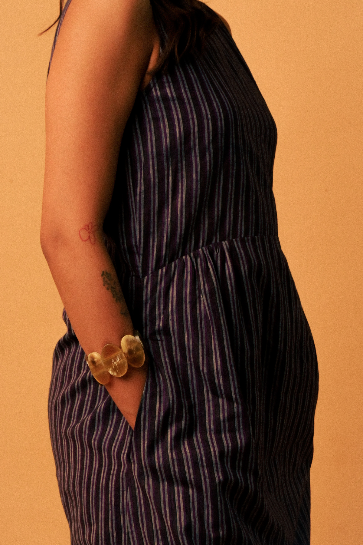 Oracle 'Purple' Dress in 'Khadi Muslin'