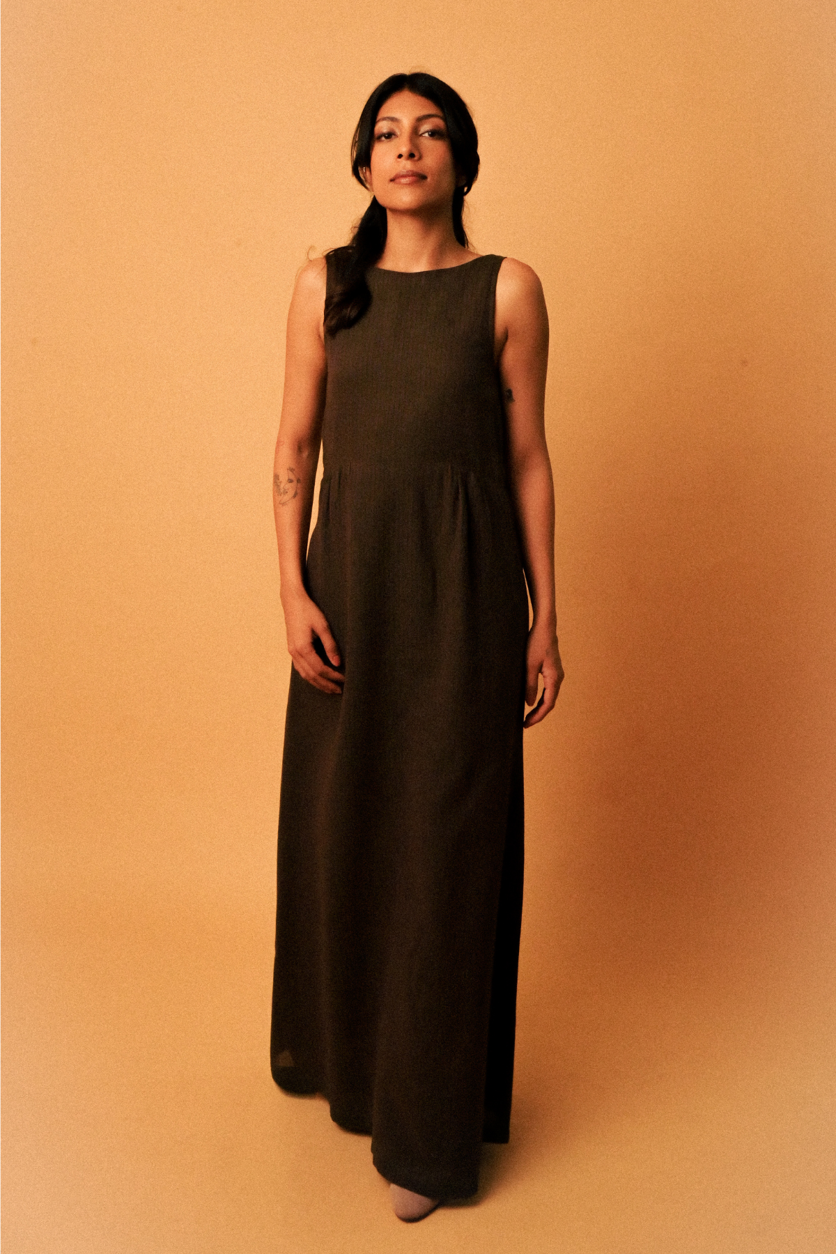 Oracle 'Green' Dress in 'Khadi Muslin'
