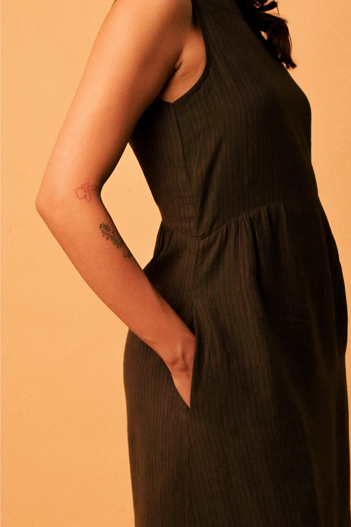 Oracle 'Green' Dress in 'Khadi Muslin'
