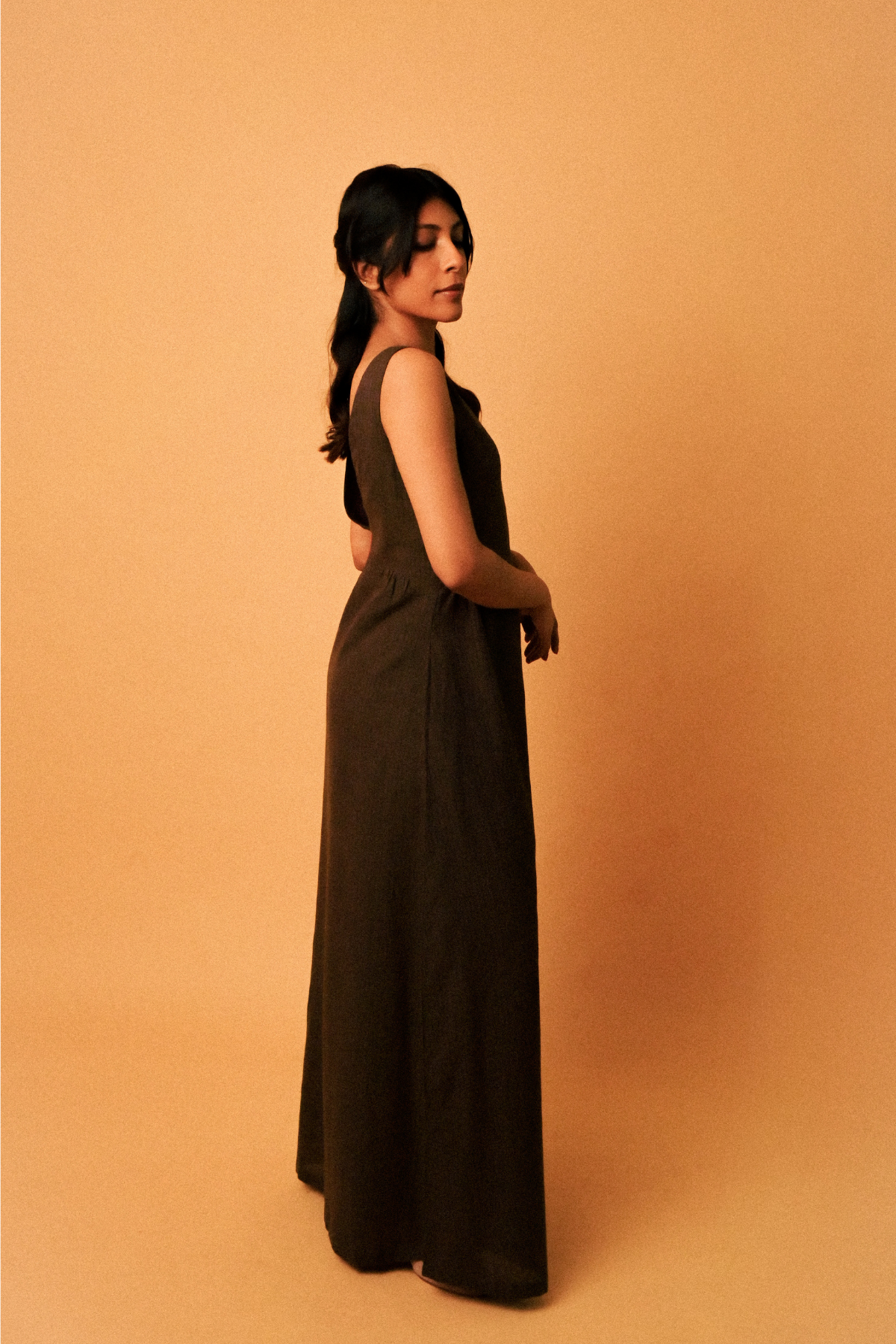 Oracle 'Green' Dress in 'Khadi Muslin'