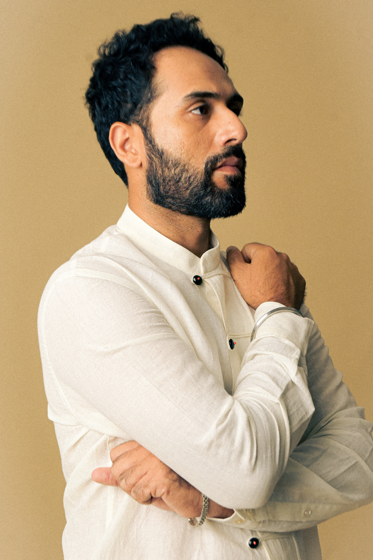 Cigar Shirt In 'Handloom White Linen'