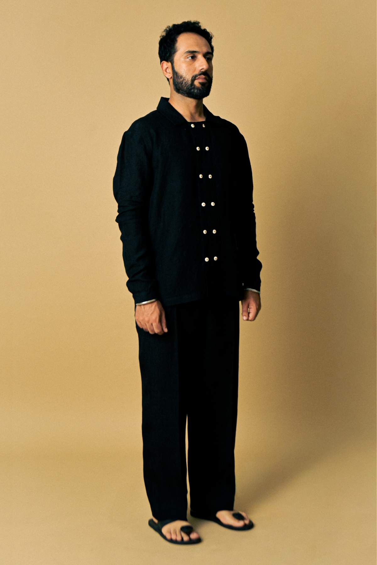 Eclipse Shirt In ‘Handloom Black Linen’