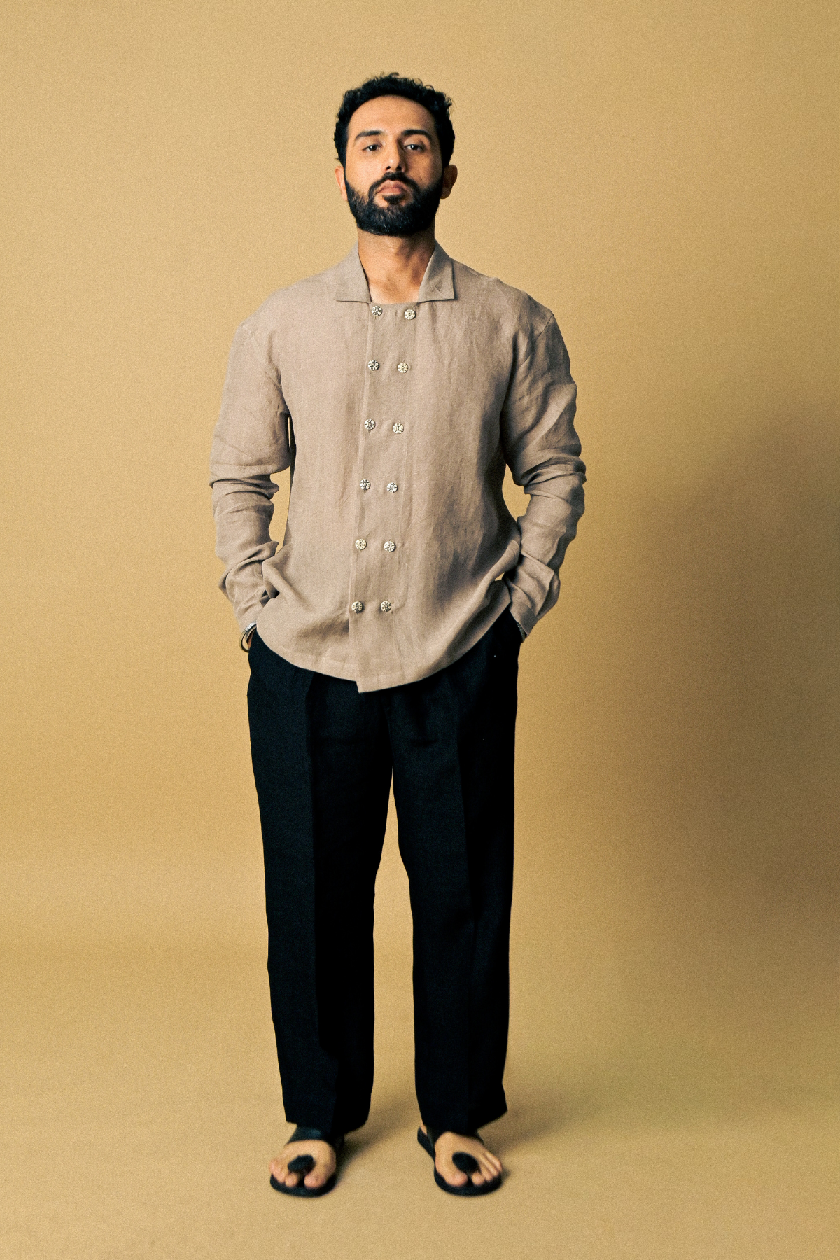 Eclipse Shirt In ‘Handloom Grey Linen’
