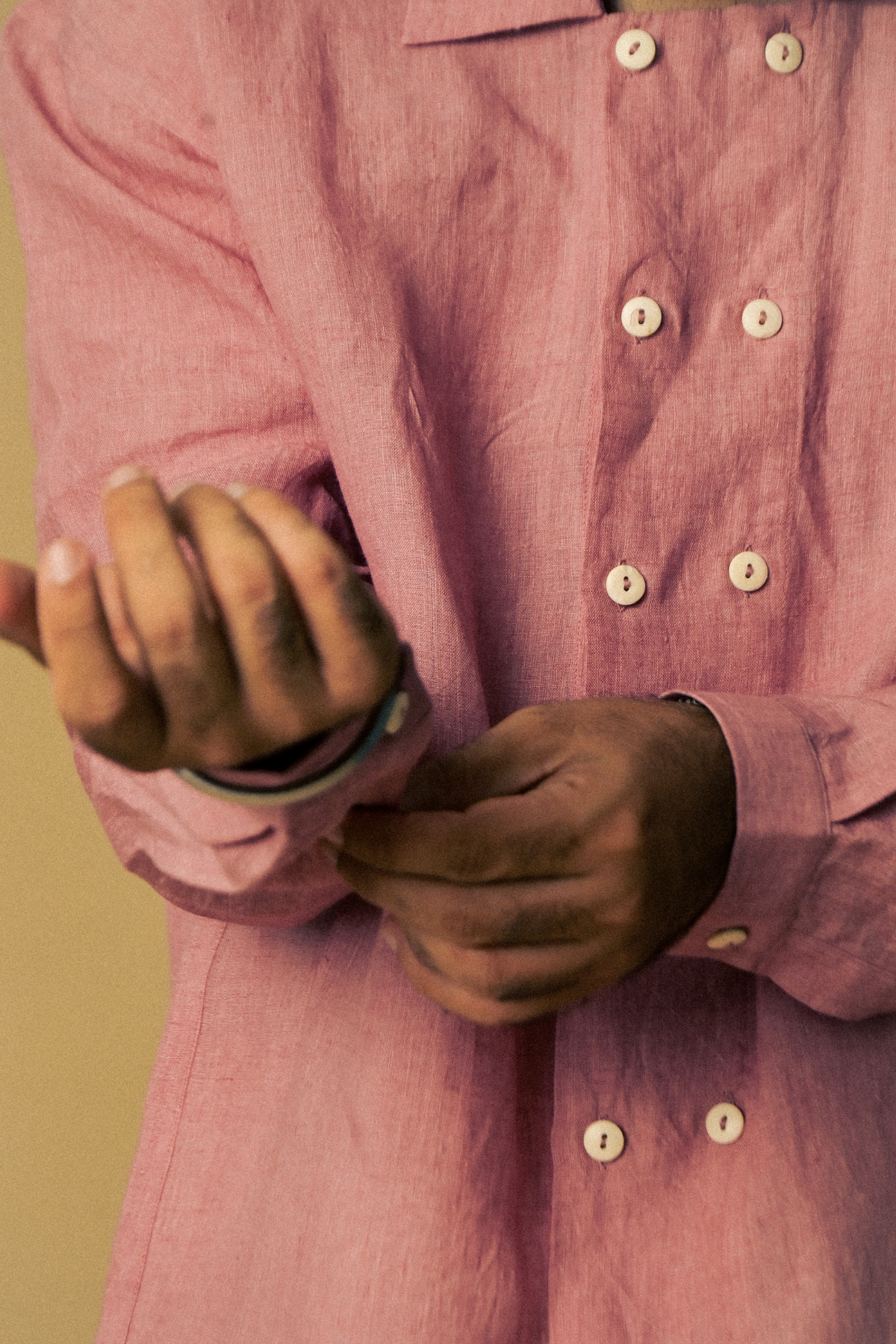 Eclipse Shirt In ‘Handloom Pink Linen’