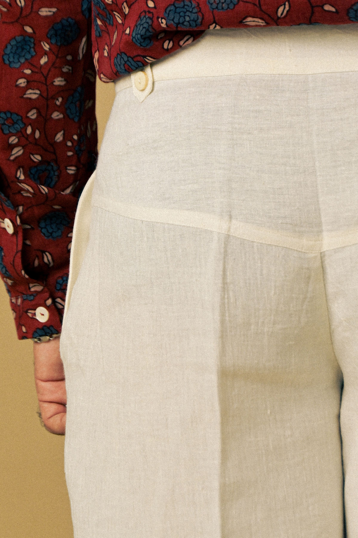 Seeker Pants in 'Handloom White Linen'
