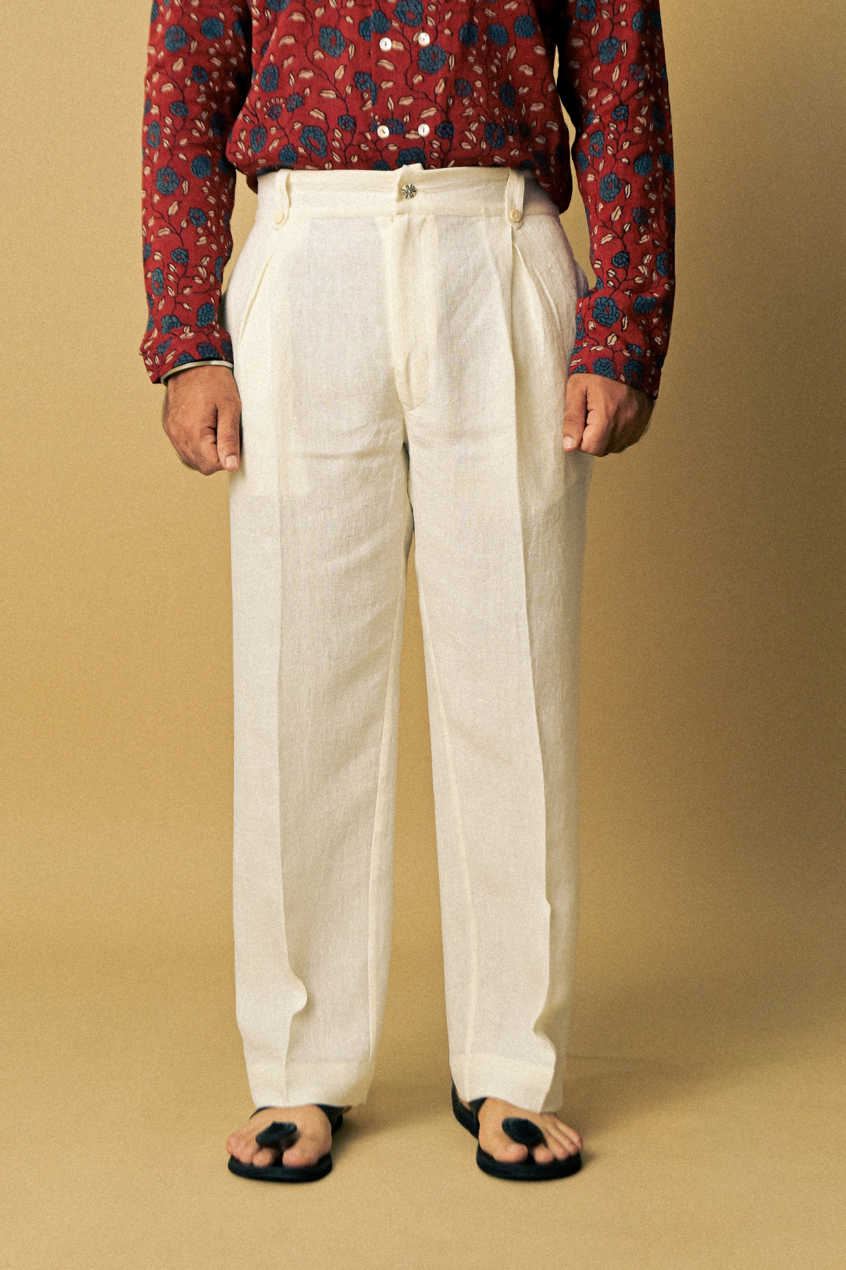 Seeker Pants in 'Handloom White Linen'