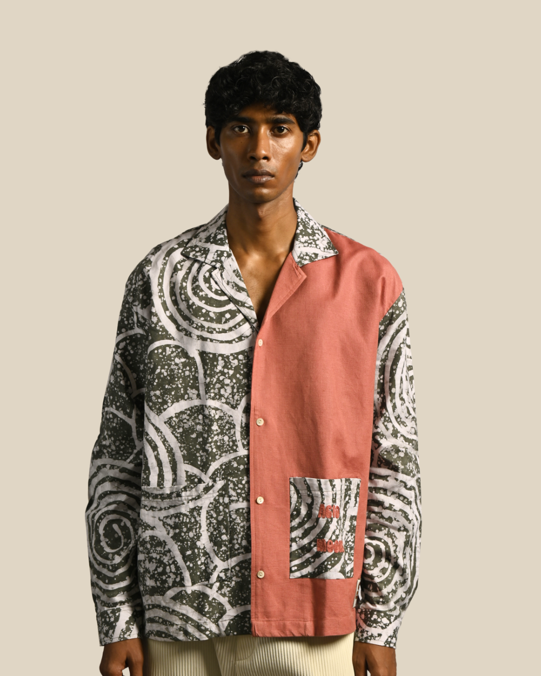 Earth Shirt – African Batik & Linen I