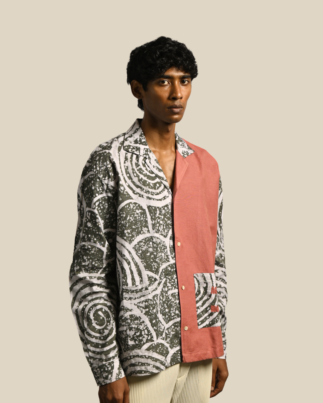 Earth Shirt – African Batik & Linen I
