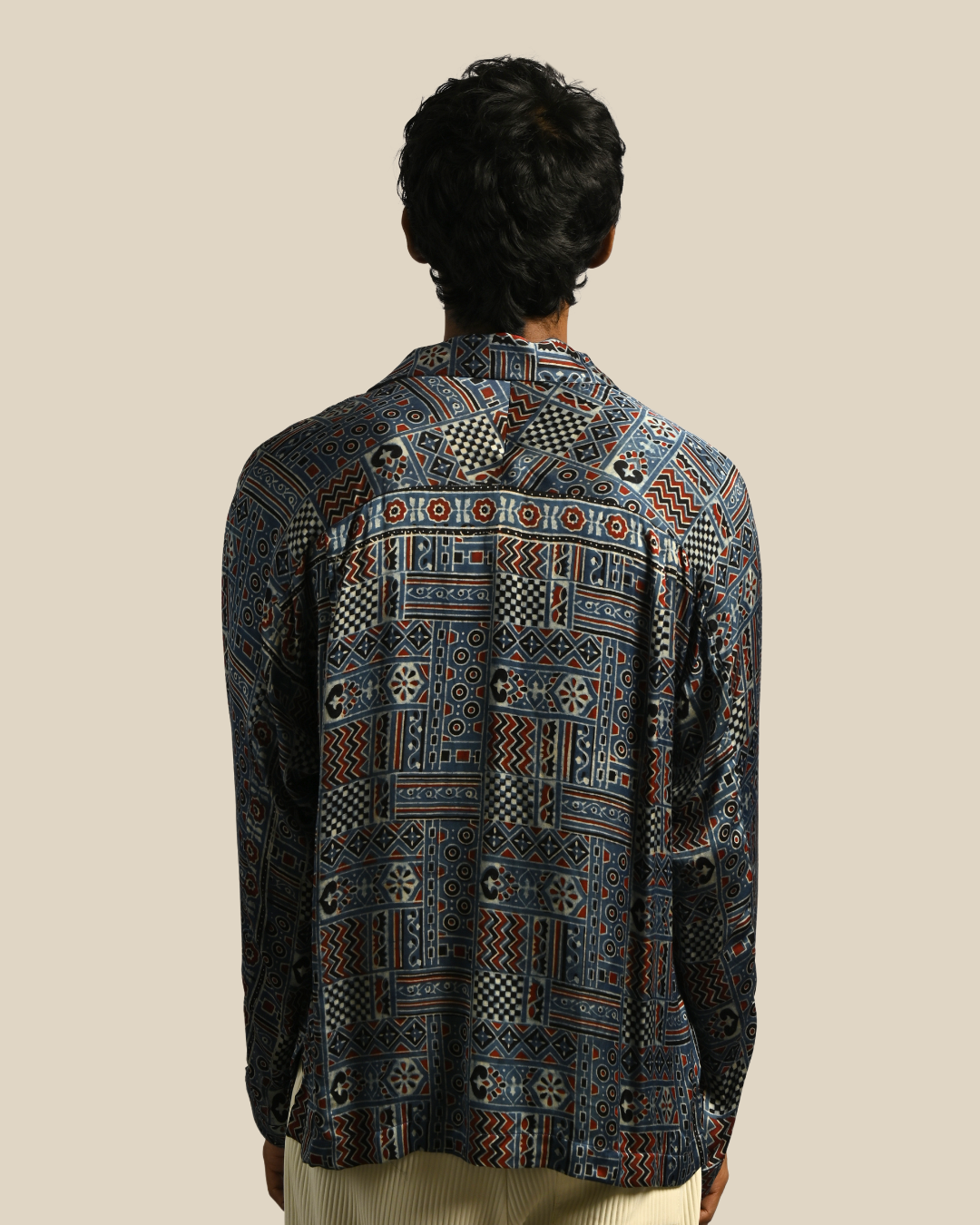 Amber Shirt - Desert Rain in Ajrakh