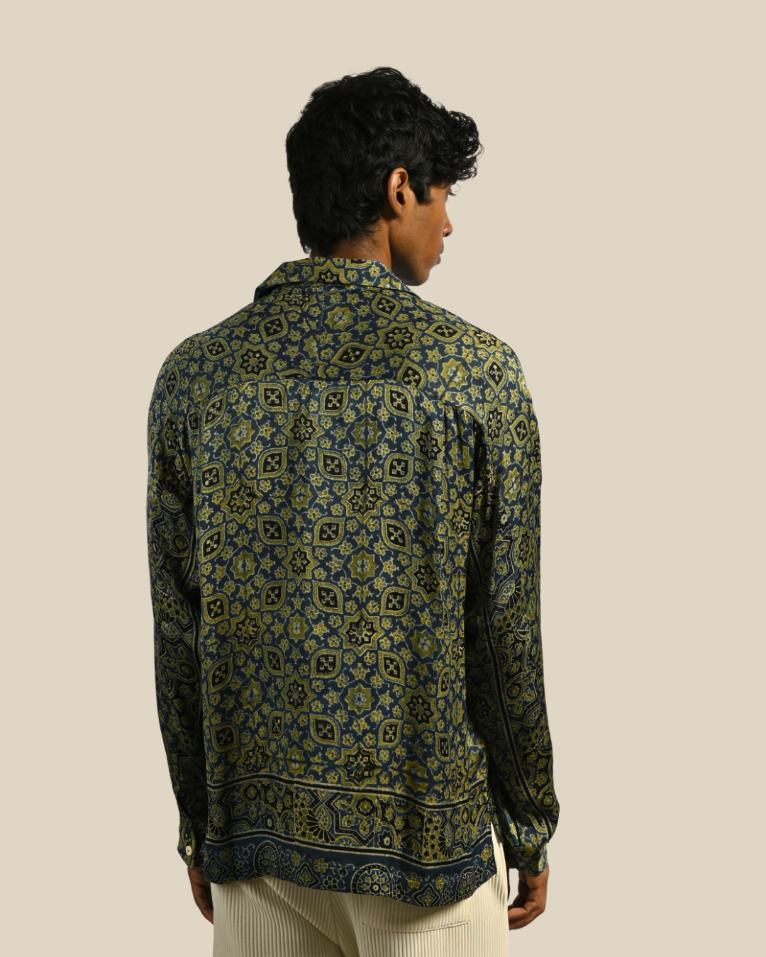 Amber Shirt - Indigo Dreams in Ajrakh