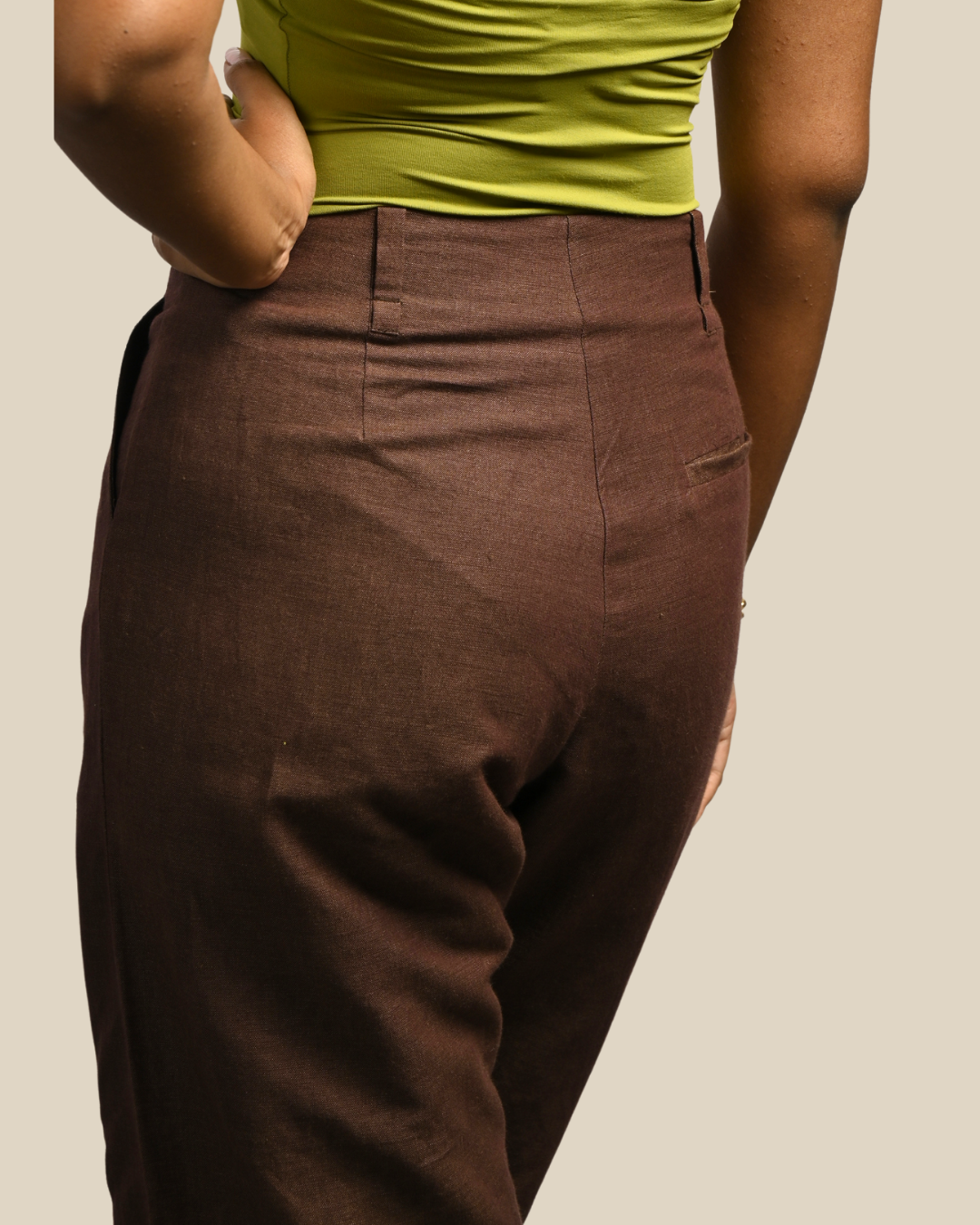 Picnic Pants – Aari Embroidery in 'Linen'