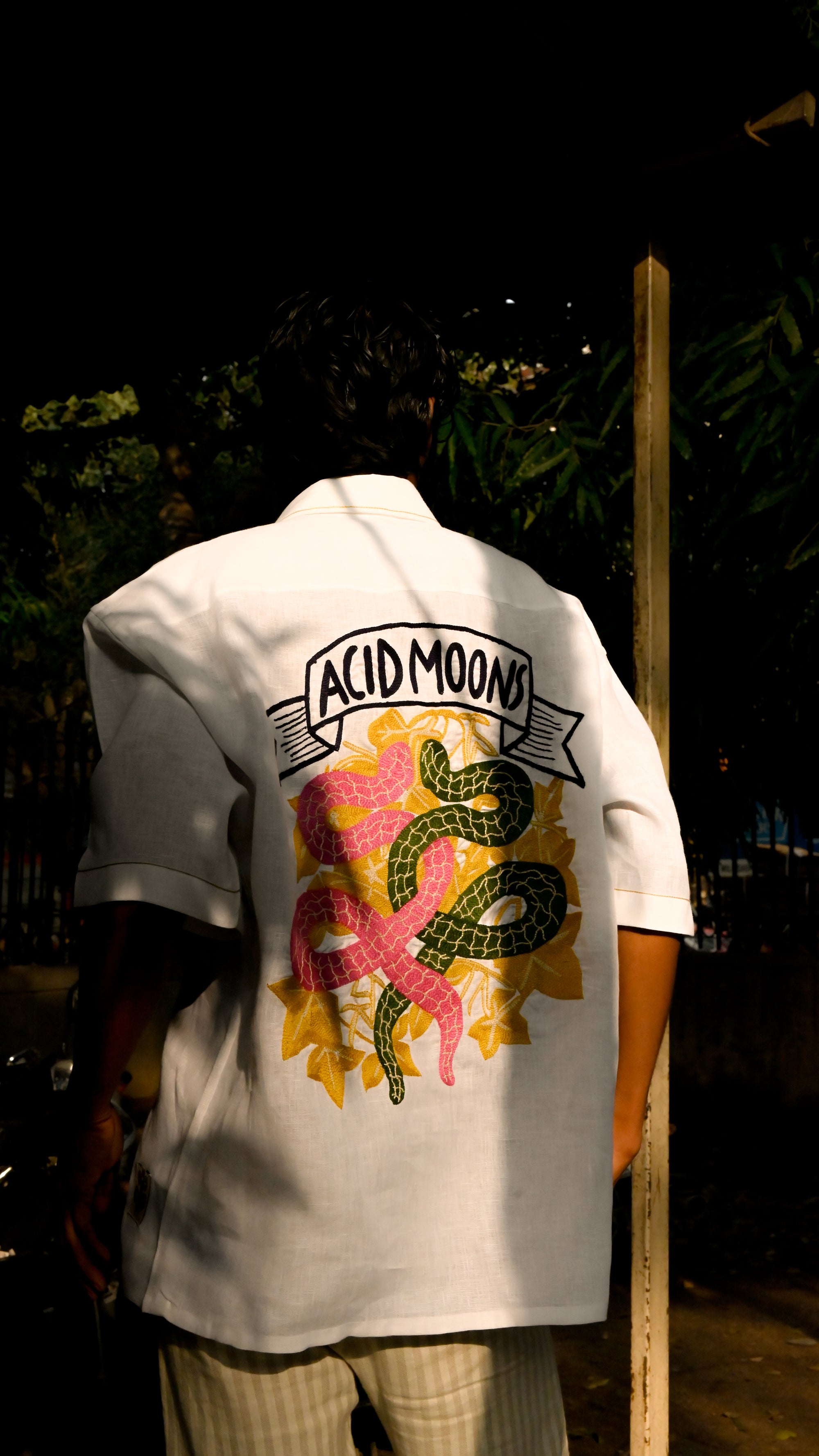 Naag Shirt –  Kundalini Aari Embroidery in 'Linen'