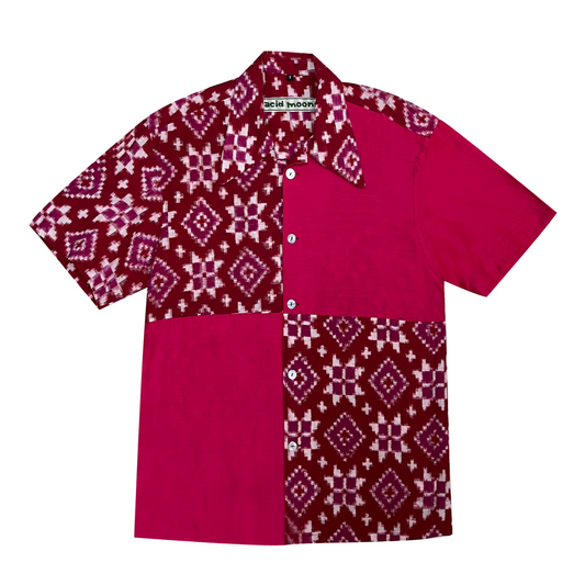 Chutney Telia Rumal Ikat Shirt – Handwoven double ikat, Barrymore collar.