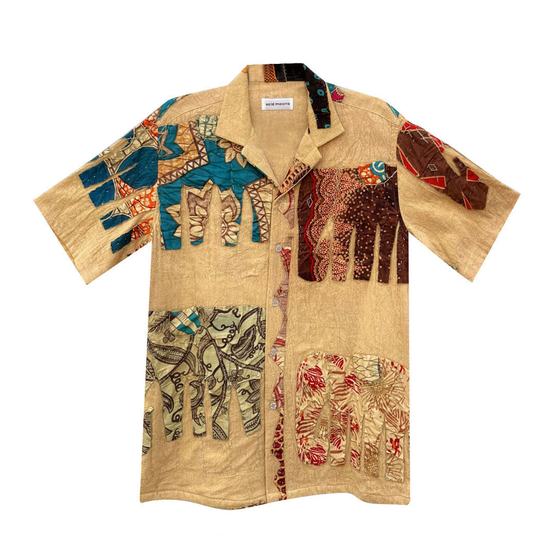 Taj Shirt – Tusker Shirt in 'Kantha Appliqué'